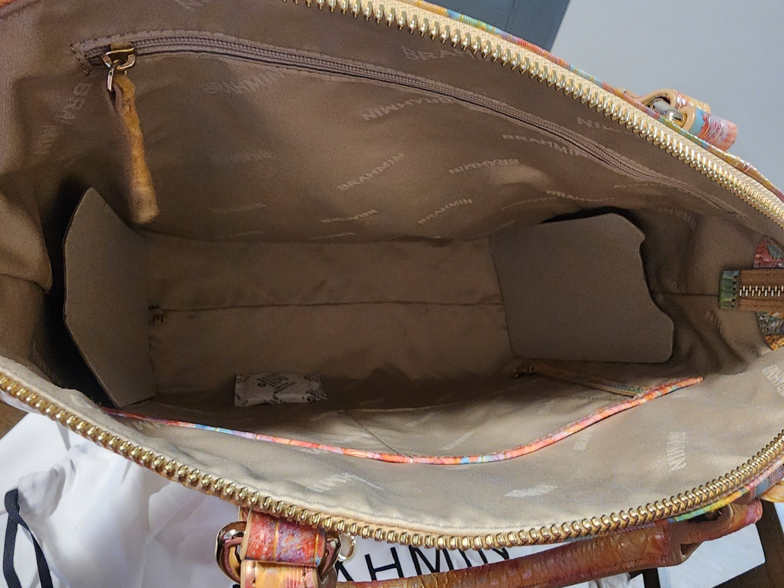 “NWT” Brahmin Large Duxbury Satchel/Shoulder Bag in Saltwater Taffy Melbourne