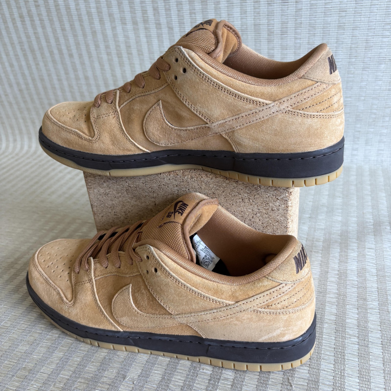 Nike SB Dunk Low Pro Wheat Mocha Shoes Mens 12 Brown Suede Sneakers BQ6817-204
