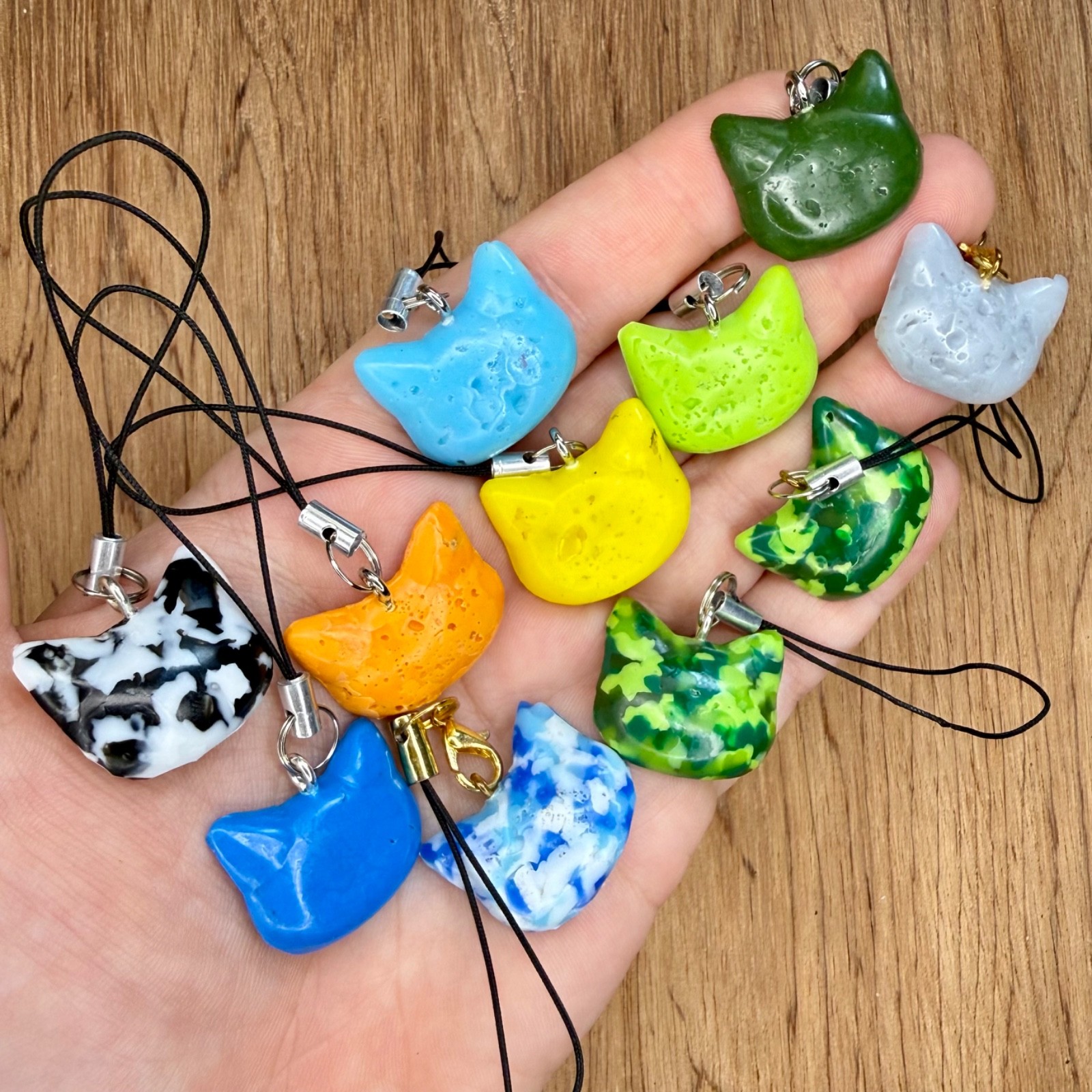 Handmade Recycled Japanese Bottle Cap Charms Random Surprise Lot B – Cat Heads
