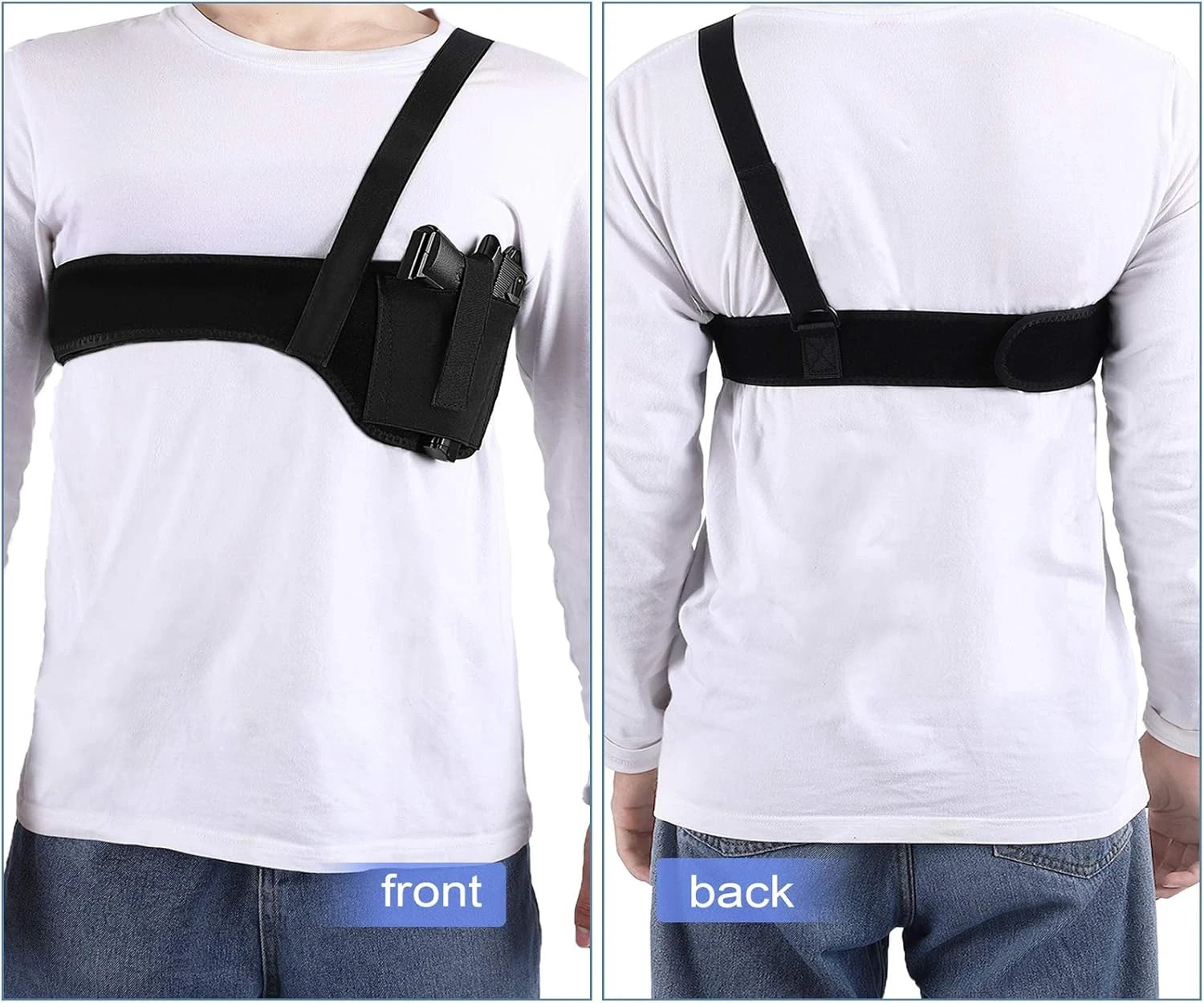 Underarm Shoulder Bag Adjustable Multi Pocket Utility Pouch Travel Organizer