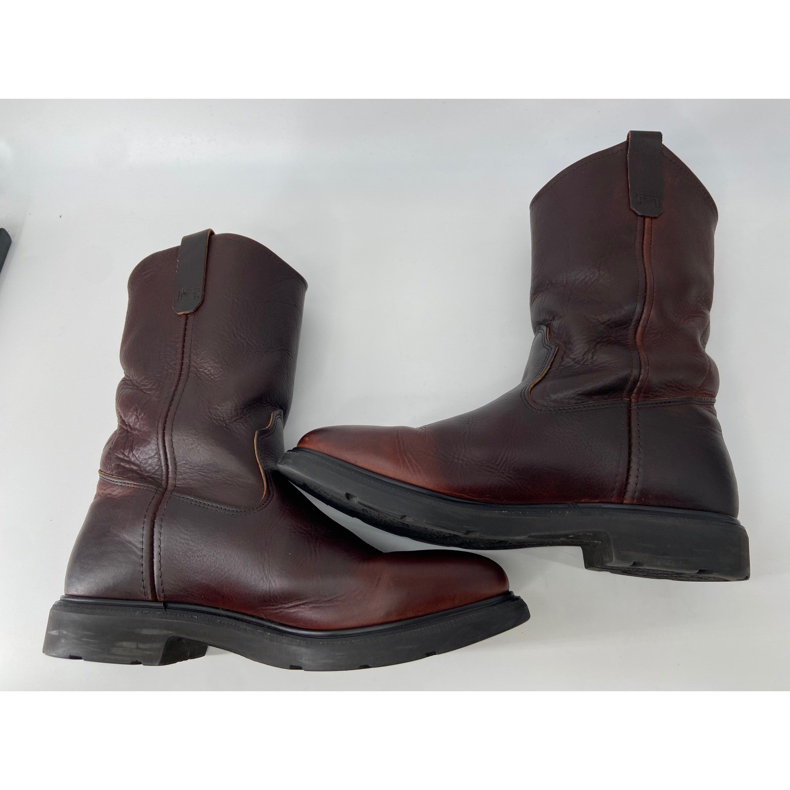 Red Wing Pecos Boots Mens 10.5 Brown 1178 Western Work Heritage Pull On Leather