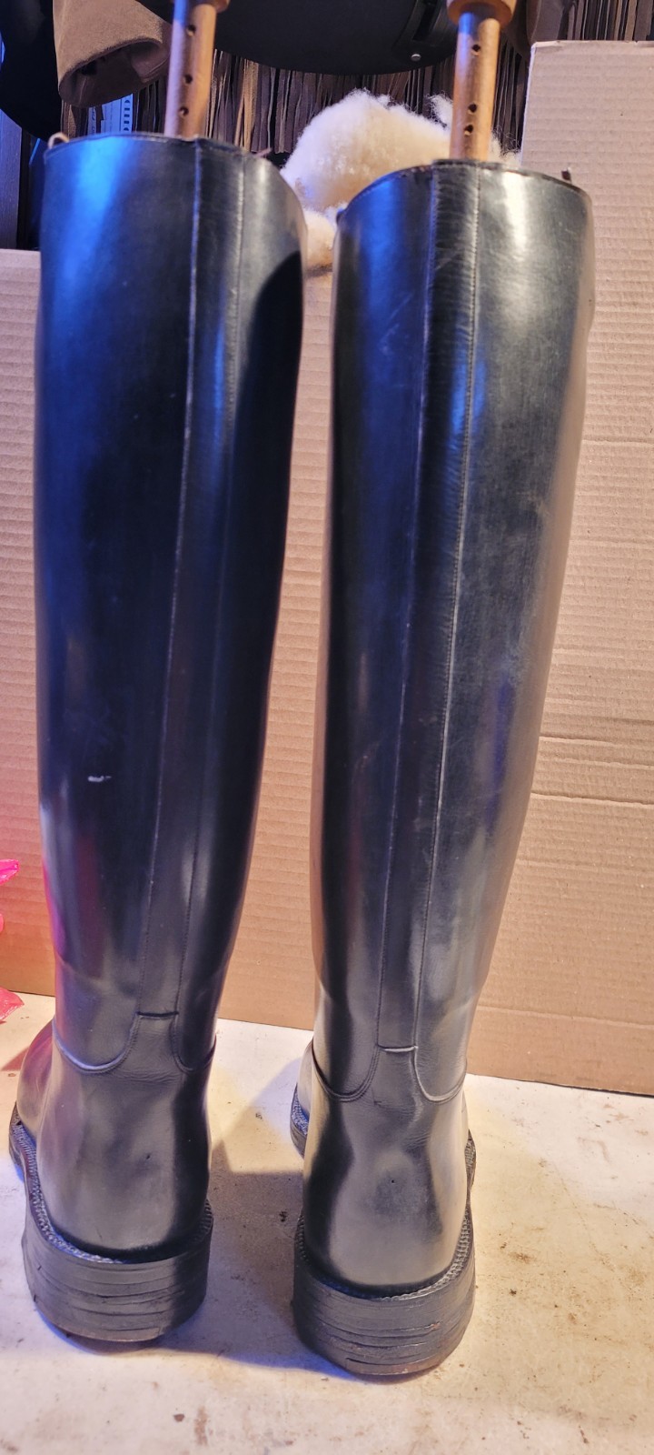 Vintage Leather Fussell’s Combinettes 18 inch tall riding boots 3 1/8 (12 in…