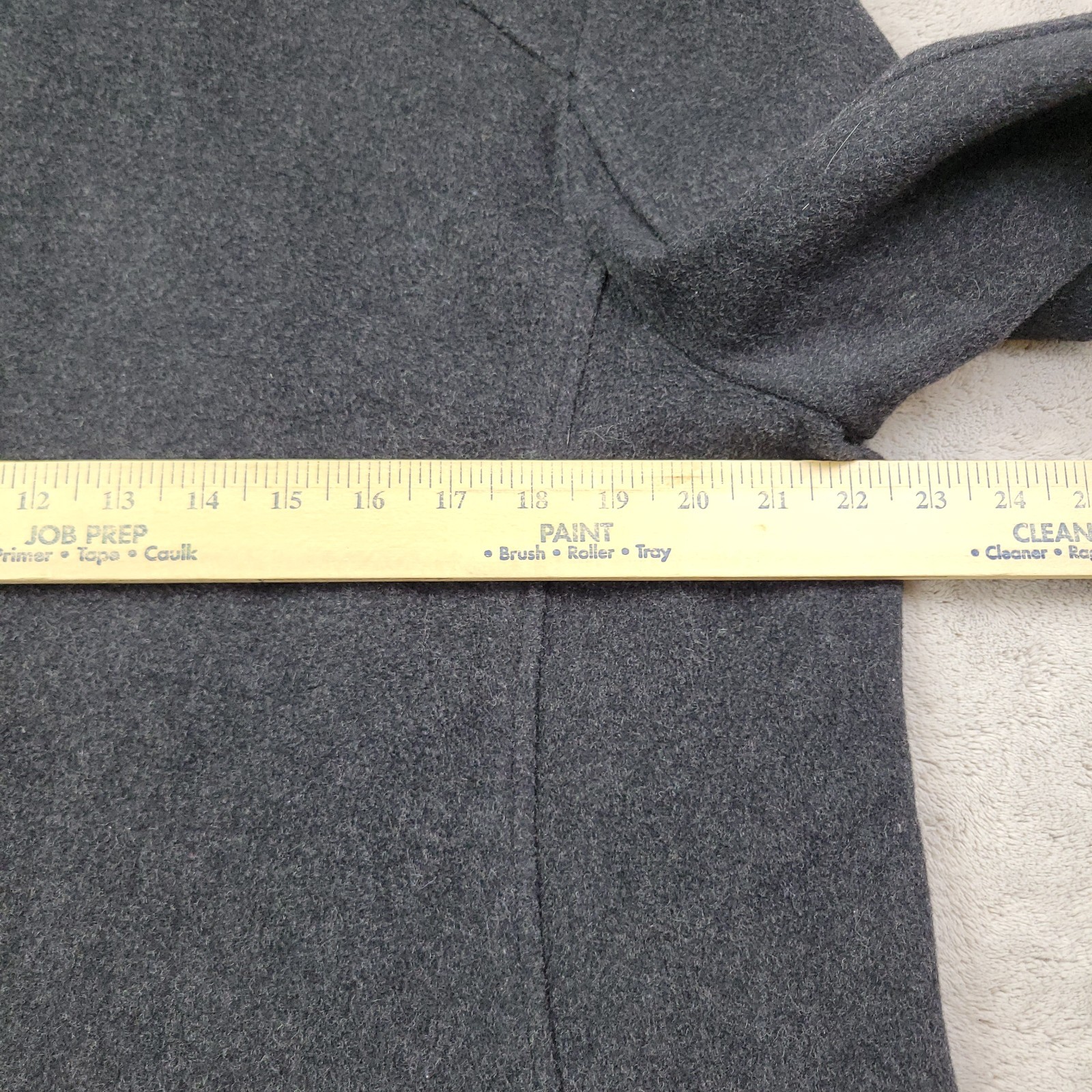 Pendleton Wool Cascade Campbell Peacoat Womens Large Gray Glacier Striped Lining