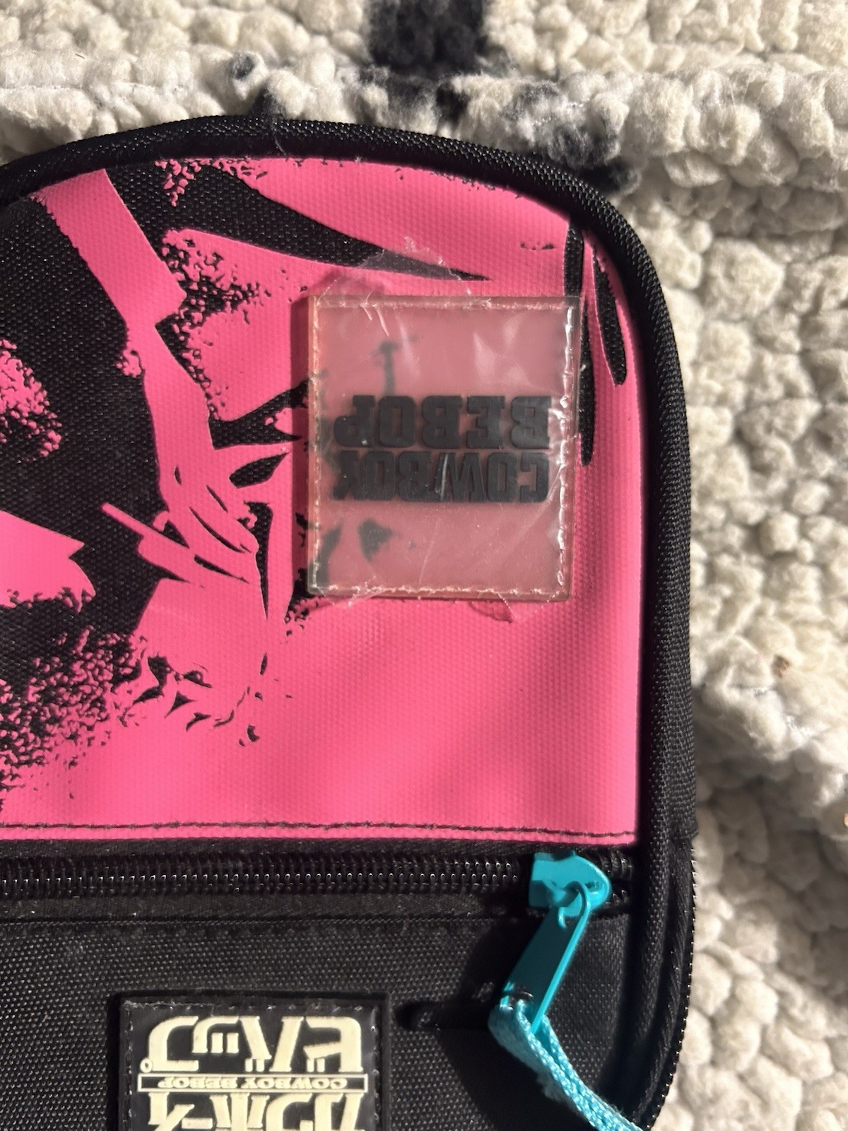 Cowboy Bebop Mini Crossbody Bag Anime Shoulder Pouch Pink Black Adjustable Strap
