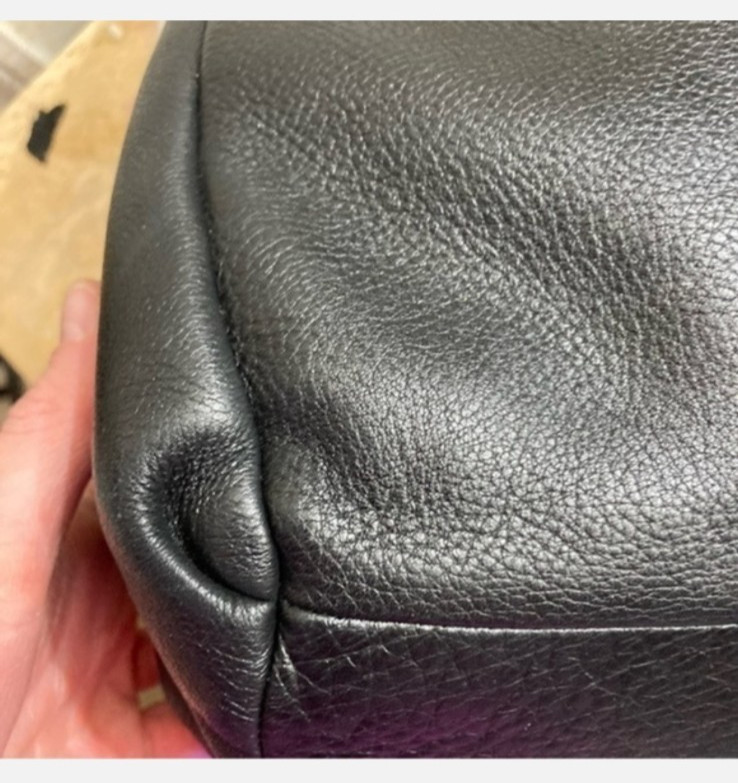 Coach Black Leather Phoebe Triple Compartment Bag