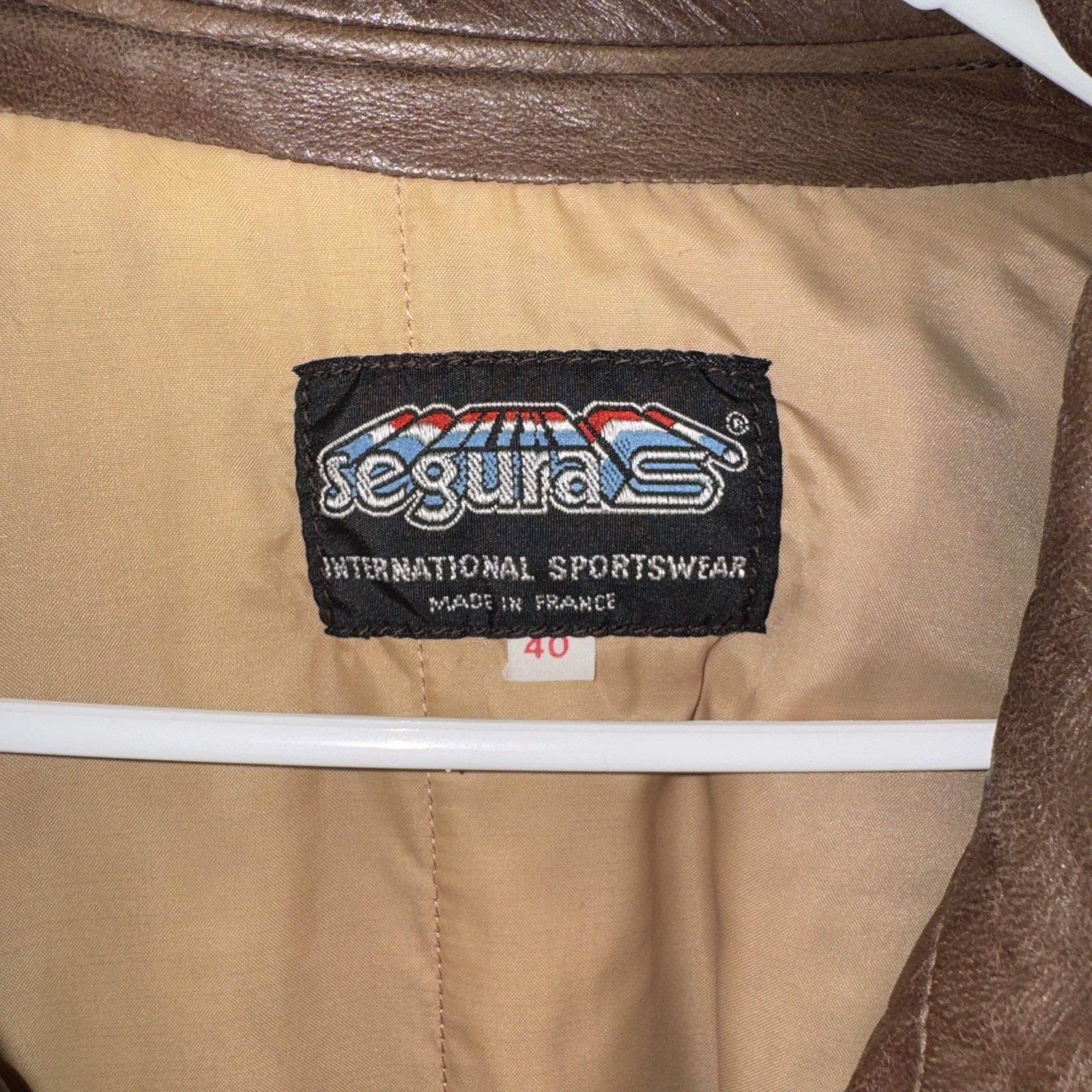 Vintage Segura 1970s Men’s EU40 US48 Brown Leather Well Loved Bomber Jacket-