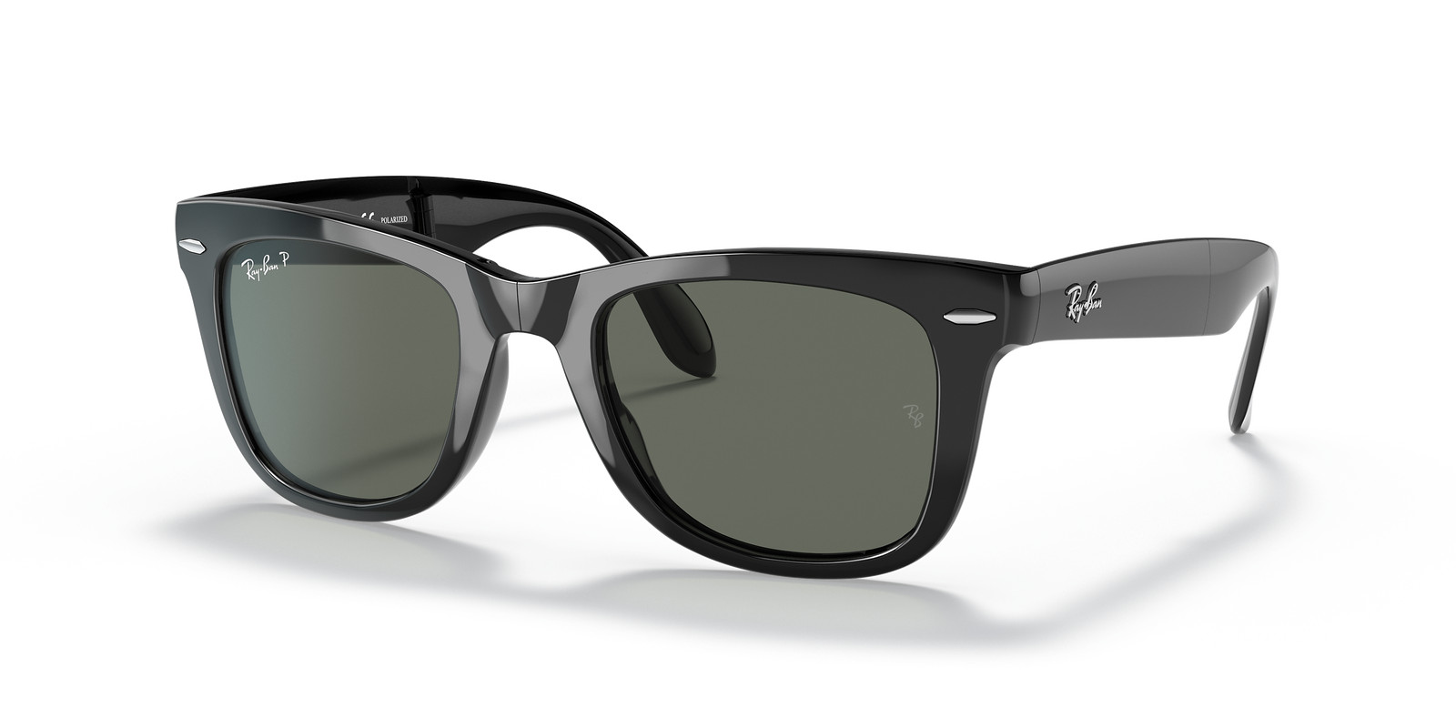 Ray-Ban Wayfarer Folding Classic Green Polarized Sunglasses RB4105 601/58 50-22