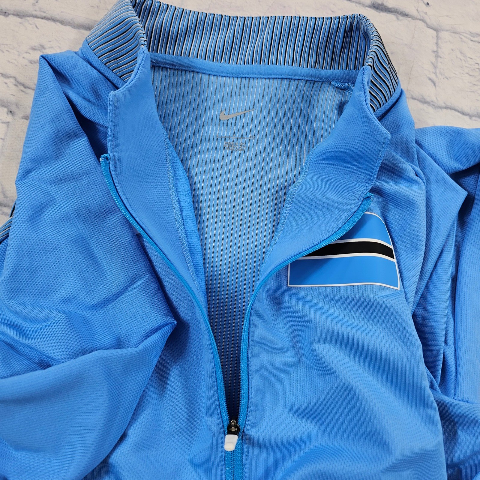 Nike Elite Botswana 1/4 Zip Training Drill Top Mens S Blue Running Pullover