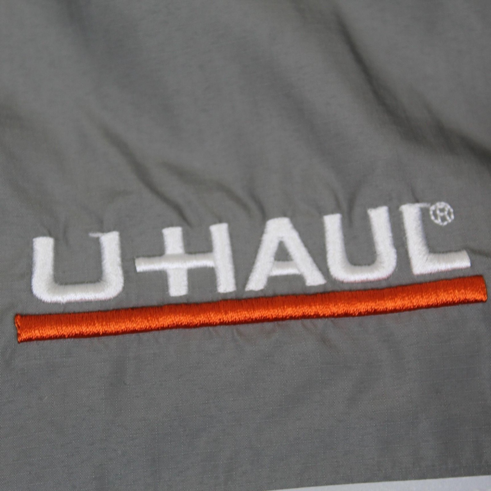 U-Haul Jacket Mens 4XL Black Gray Windbreaker Full Zip Reflective Lined Workwear