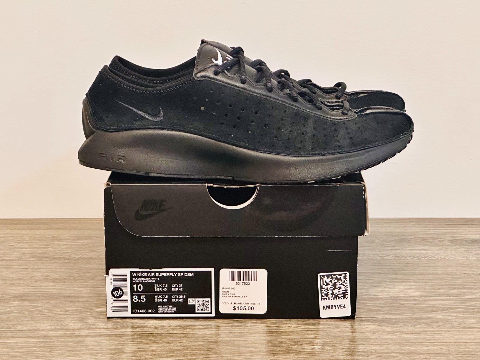 10W / 8.5M Nike Air Superfly SP DSM Black IB1403-002 New