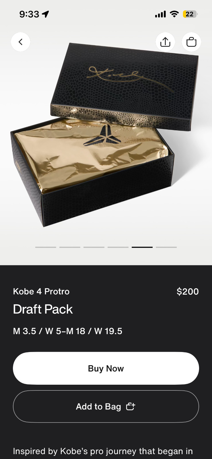 Nike Kobe 4 IV Draft Day Pack Size 10 SEALED 2026 IV6585-900 Ship Fast