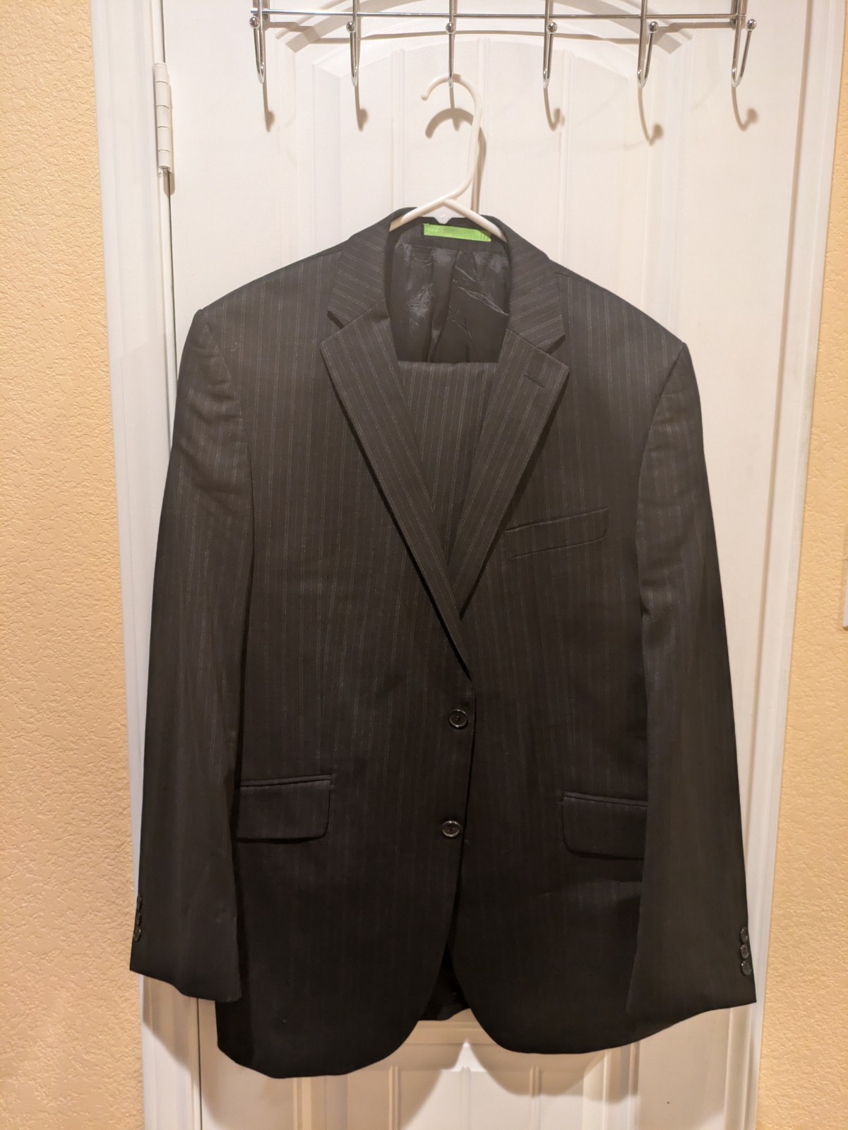 Limehaus Pin Stripe Mens Long Pant Suit Size 52 Jacket & 42 Pant