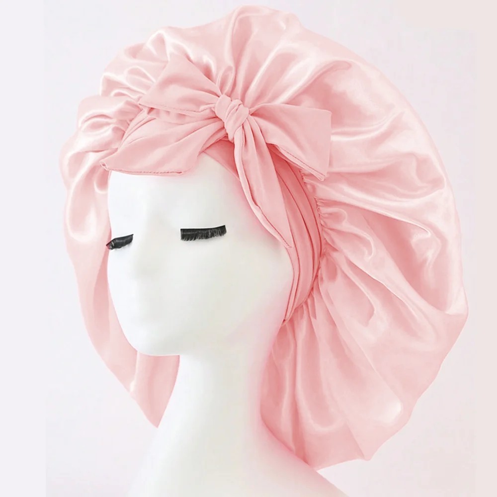Satin Bonnet Silk Bonnet with Tie Band Adjustable Hair Bonnet for Sleeping*