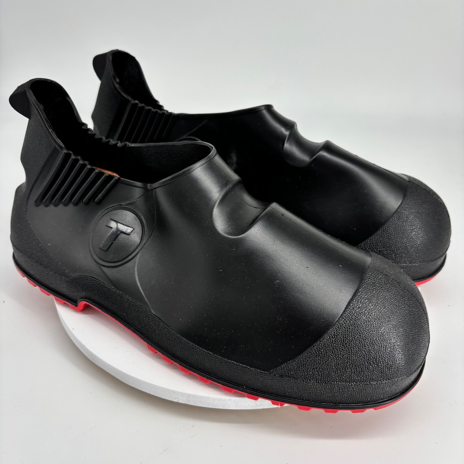 Tingley Workbrutes G2 Overshoes Mens Medium Black Red Excellent Waterproof PVC