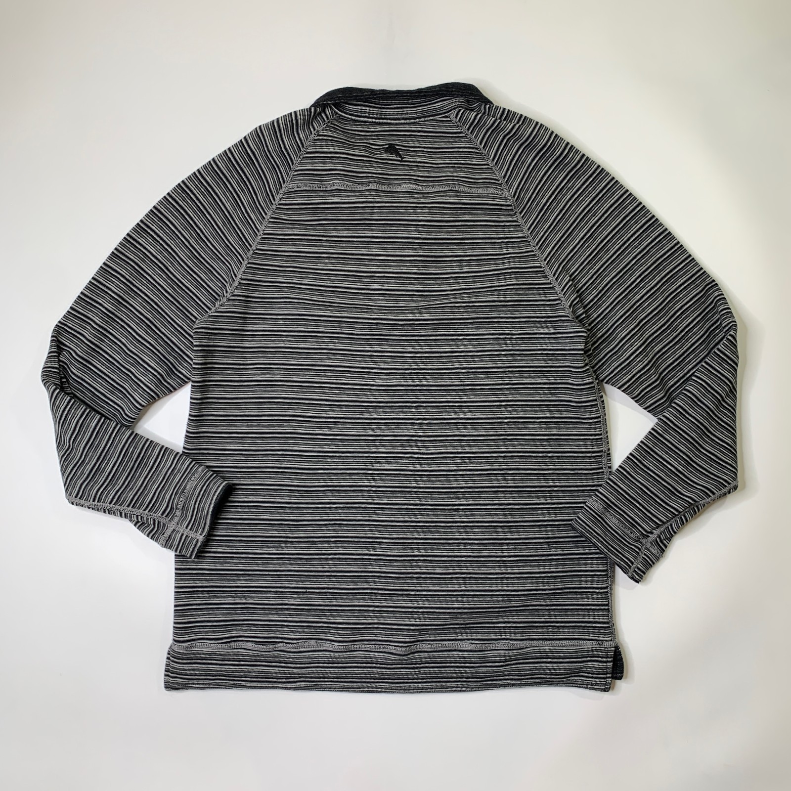 Tommy Bahama Sweater Mens M Medium Black White Reversible Half Zip Pullover
