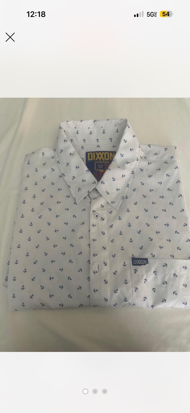 Dixxon Flannel Co Shirt Button Up The Avery Party 2XL Anchor Print Performance