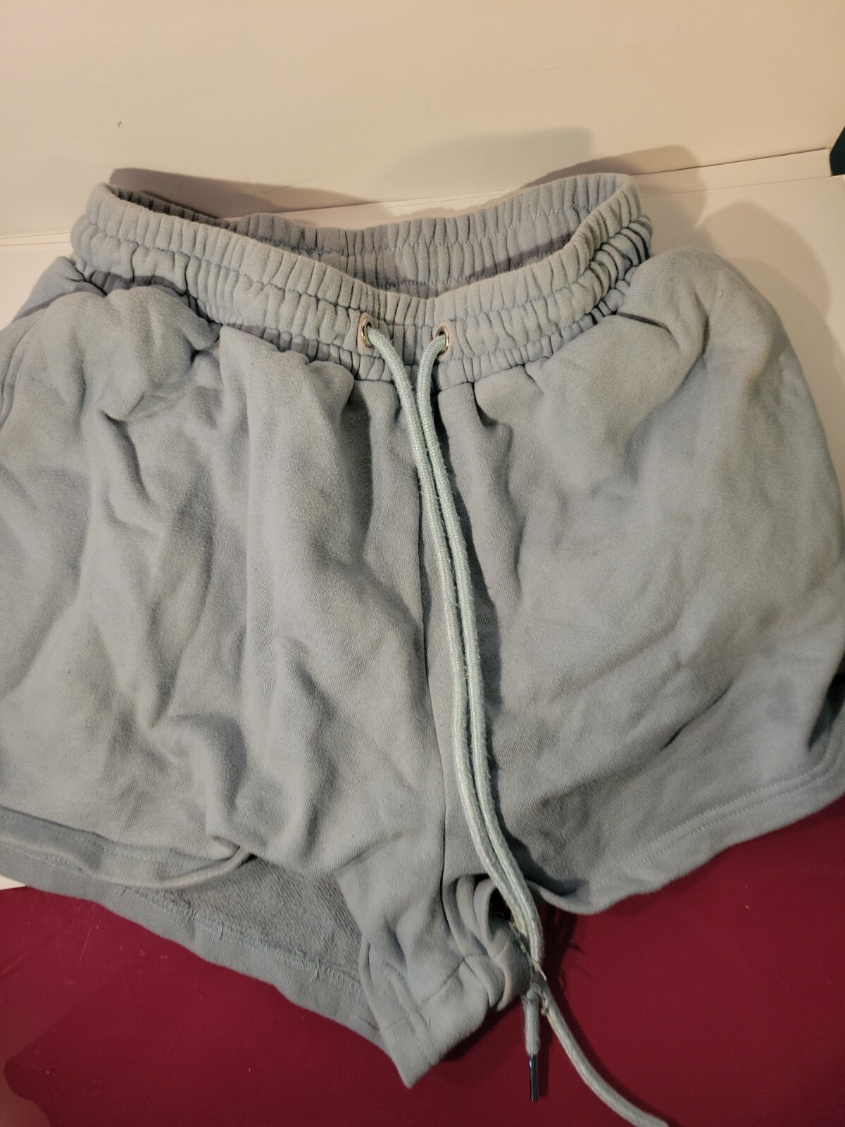 J Lux Label Womens Blue Lounge Shorts Drawstrings Size M