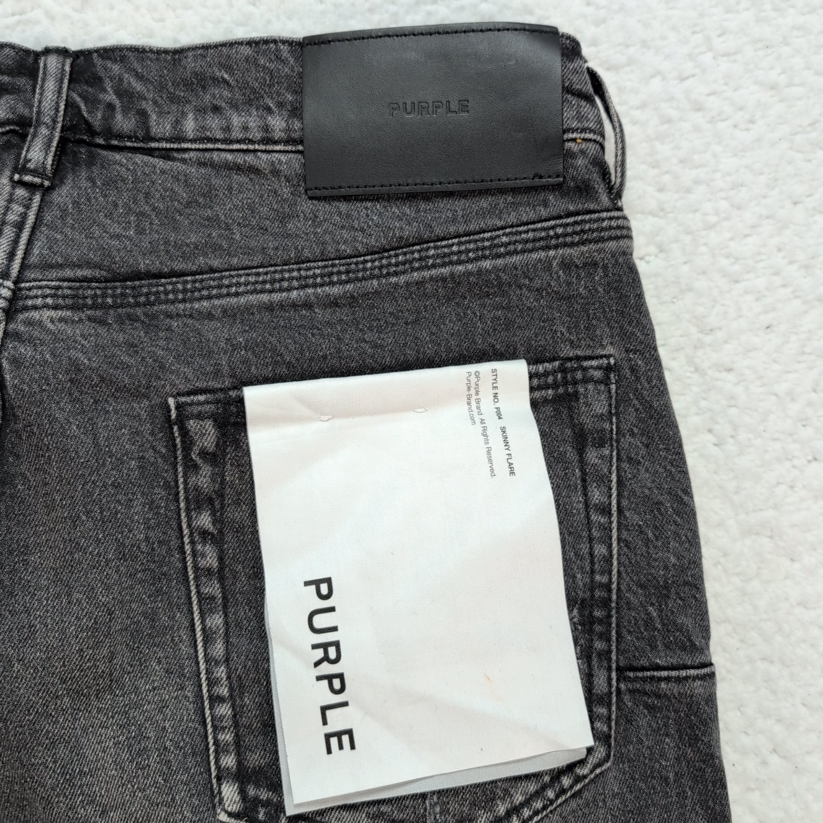 Purple Brand P004 Jeans Mens 36×34 Black Studded Distressed Rockstar