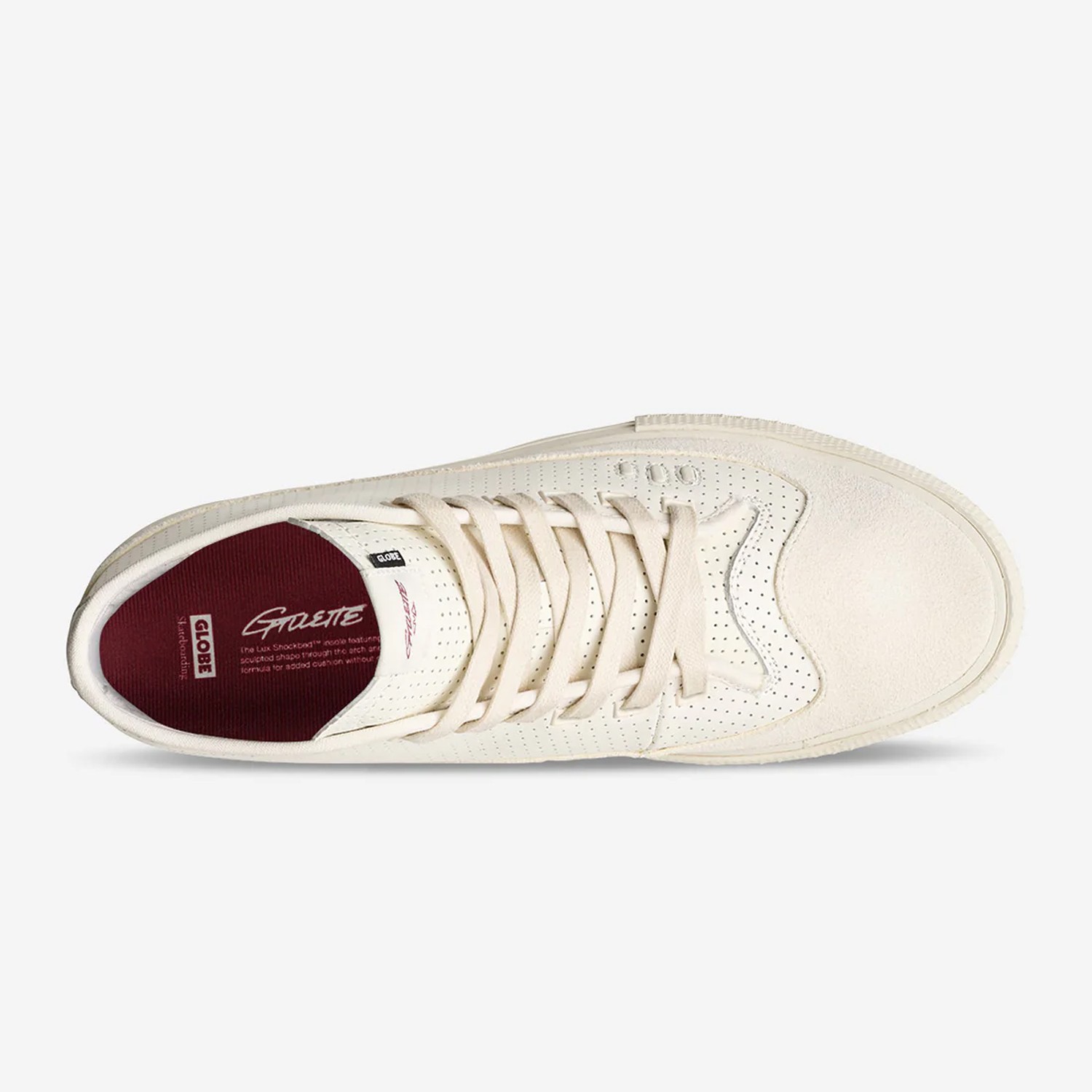 Globe Skateboard Shoes Gillette Mid Cream Leather