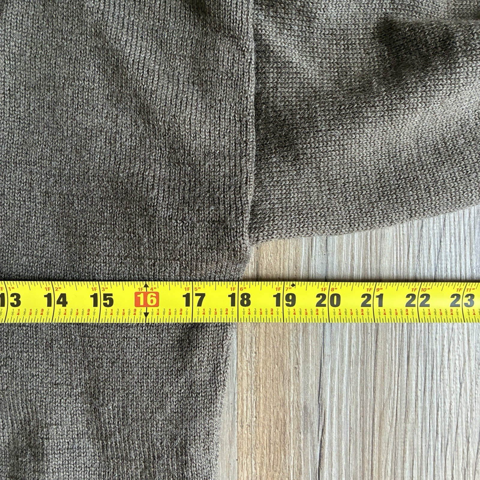 Jack Young Associates Inc Military Brown Wool Knit Sweater SHRUNKEN