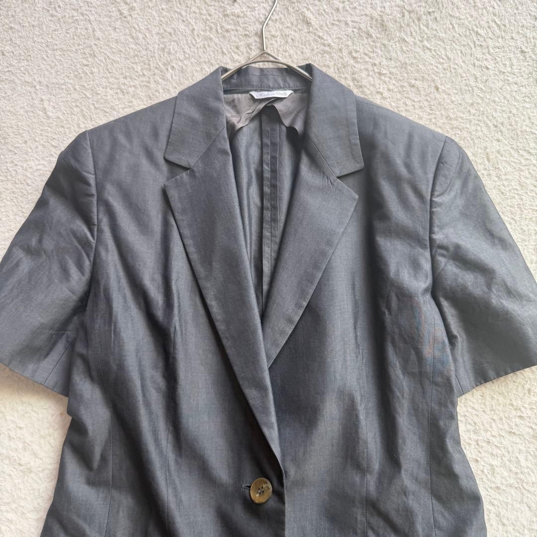 Max Mara Long Tailored Jacket, Women’s, Cotton, Gray, Size S