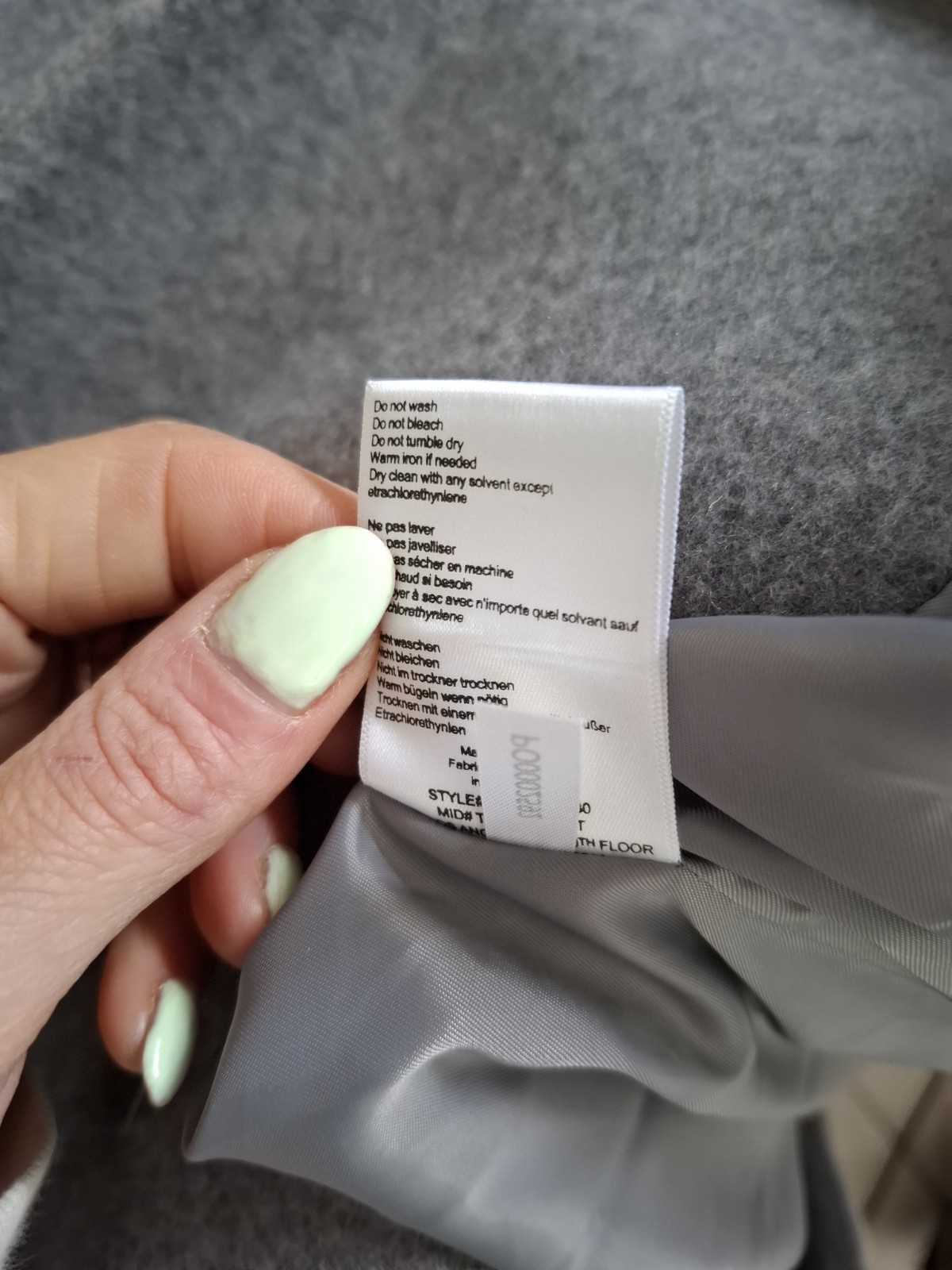 Anine Bing Olly Wool Coat 80% Virgin Wool Double Breasted Size L