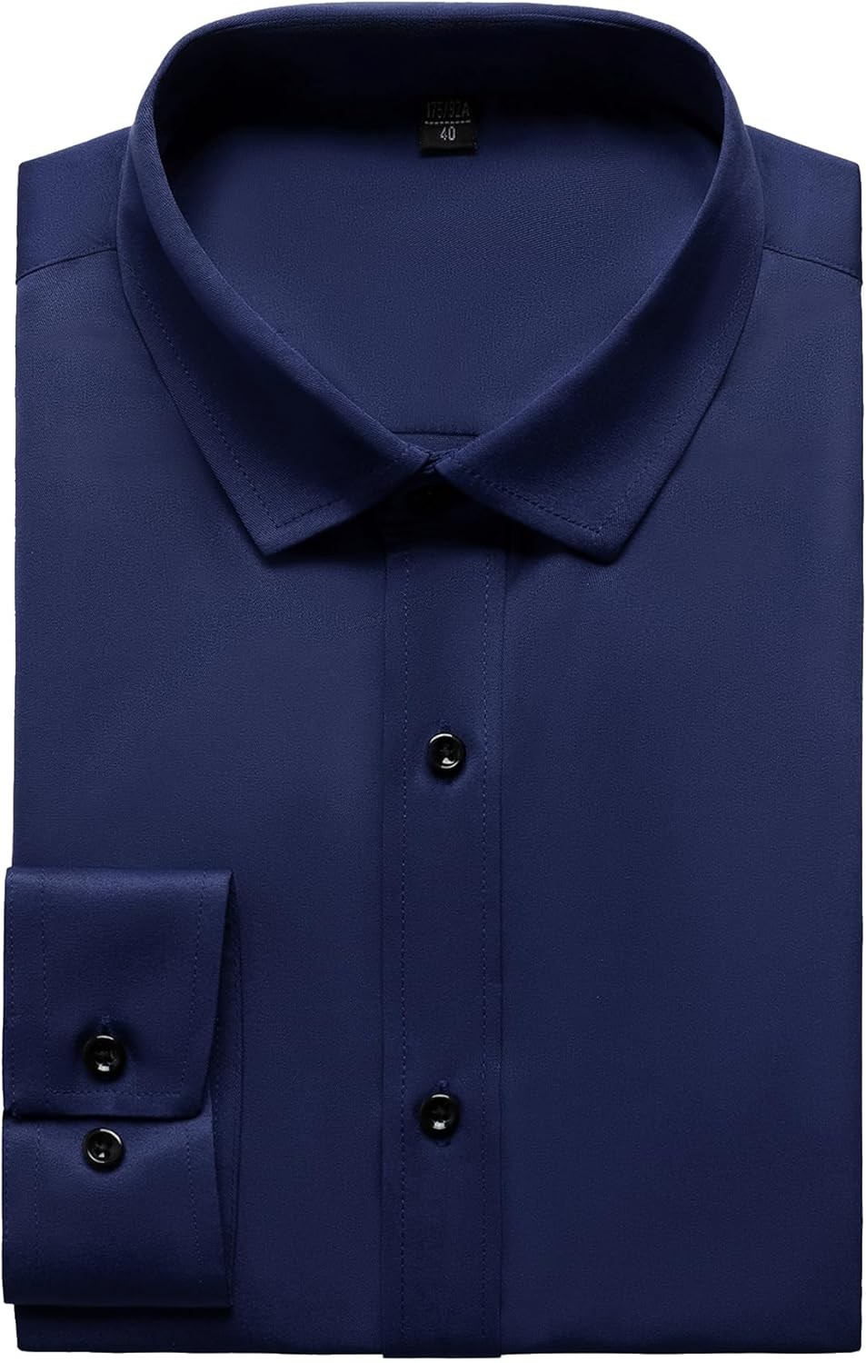 Men’s Wrinkle-Resistant Formal Stretch Dress Shirt, Button Down for Wedding