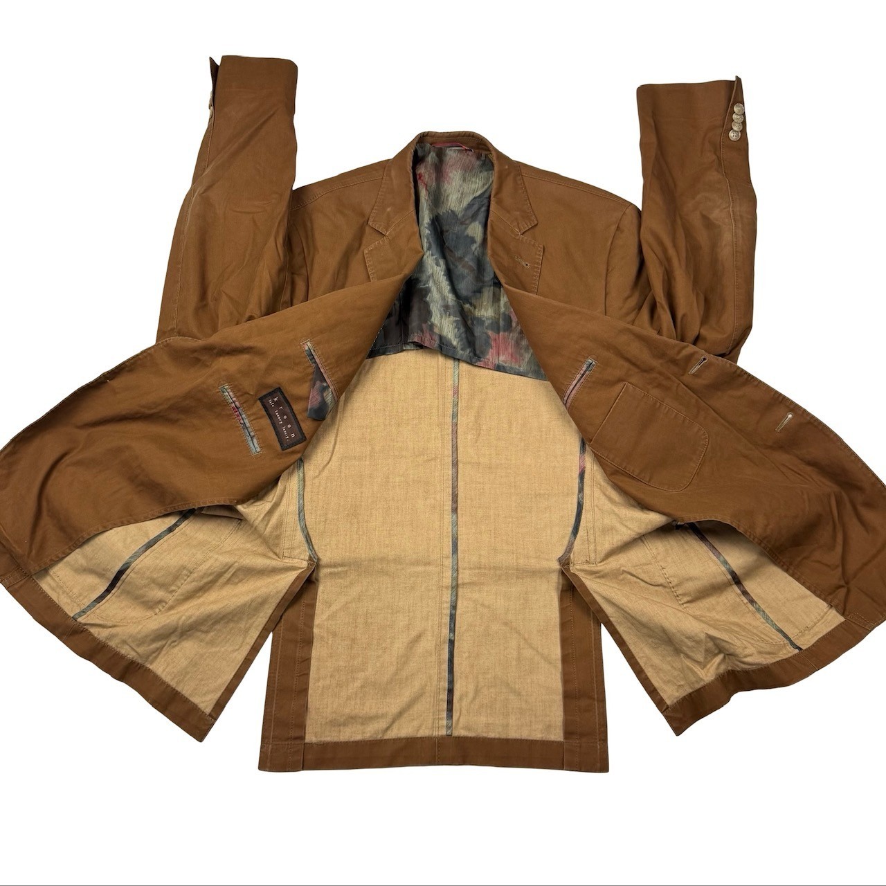 Kroon Men’s Cotton Blend 2-Button Blazer Brown • 40R