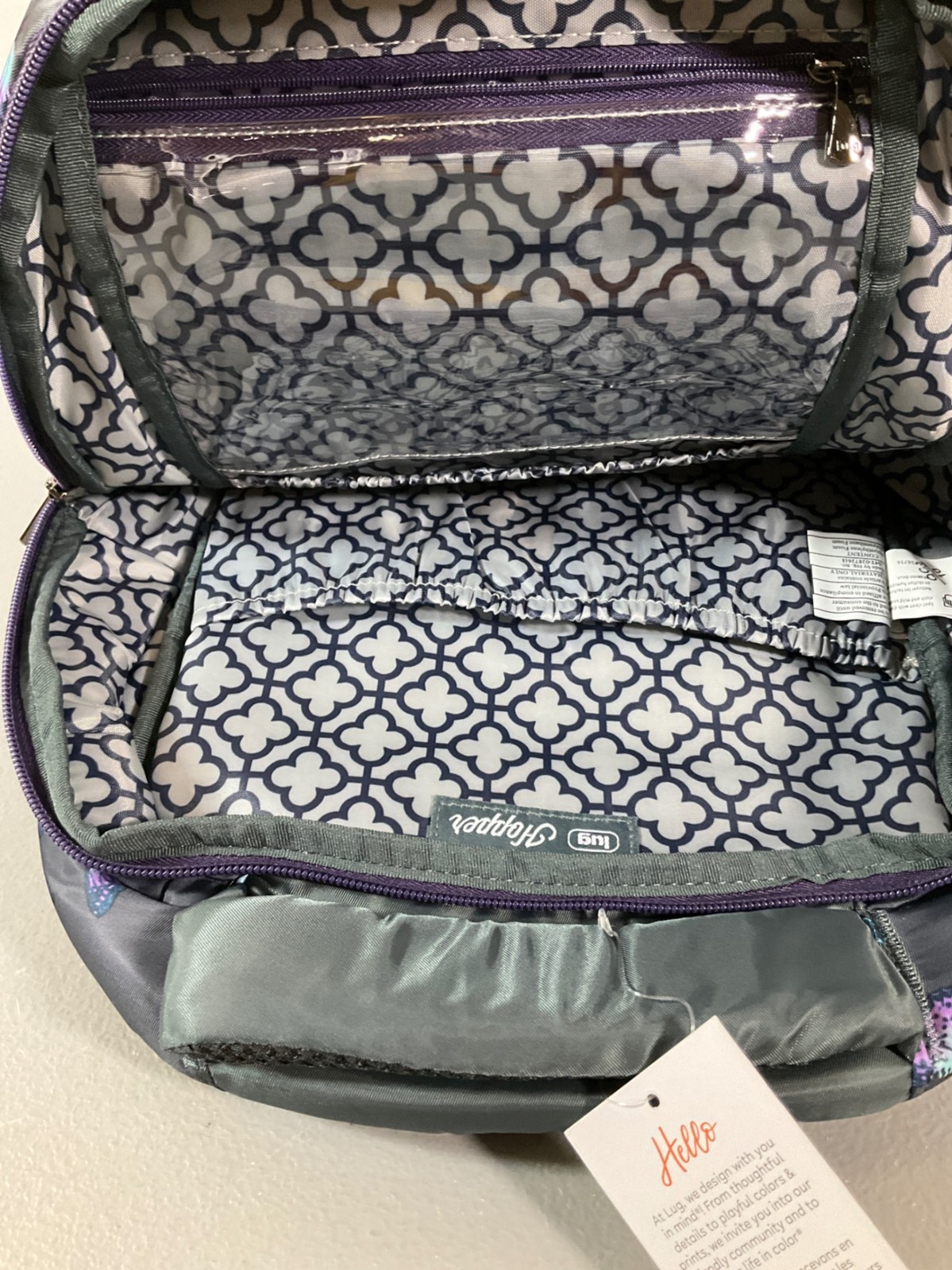 Lug Hopper Backpack – Butterfly Grey Unisex Travel Pouch, Ideal for Everyday Use