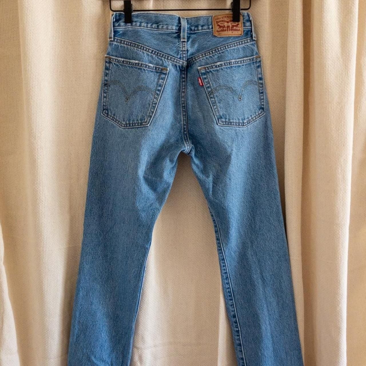 Levi’s 501 Original Fit Button Fly Distressed Blue Jeans 24” x 30”