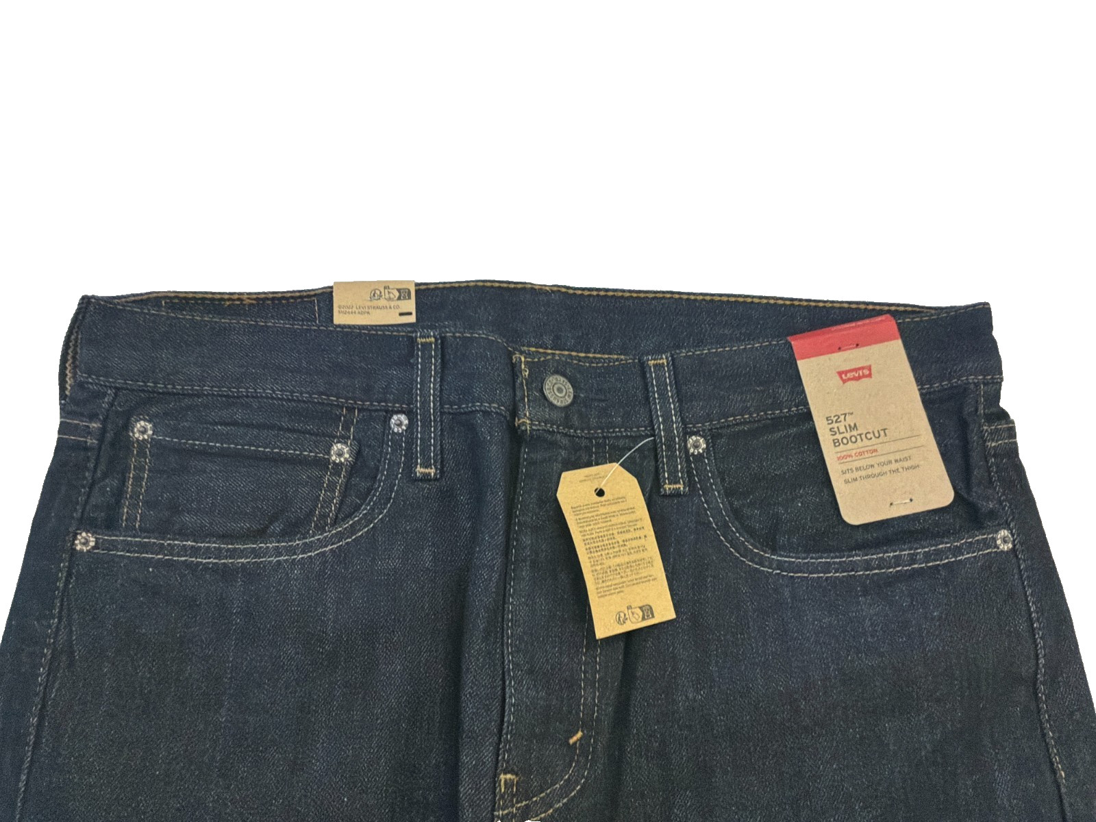 Levis 527 Slim Bootcut Jeans 34×30 Dark Blue Denim Western Cowboy Pants