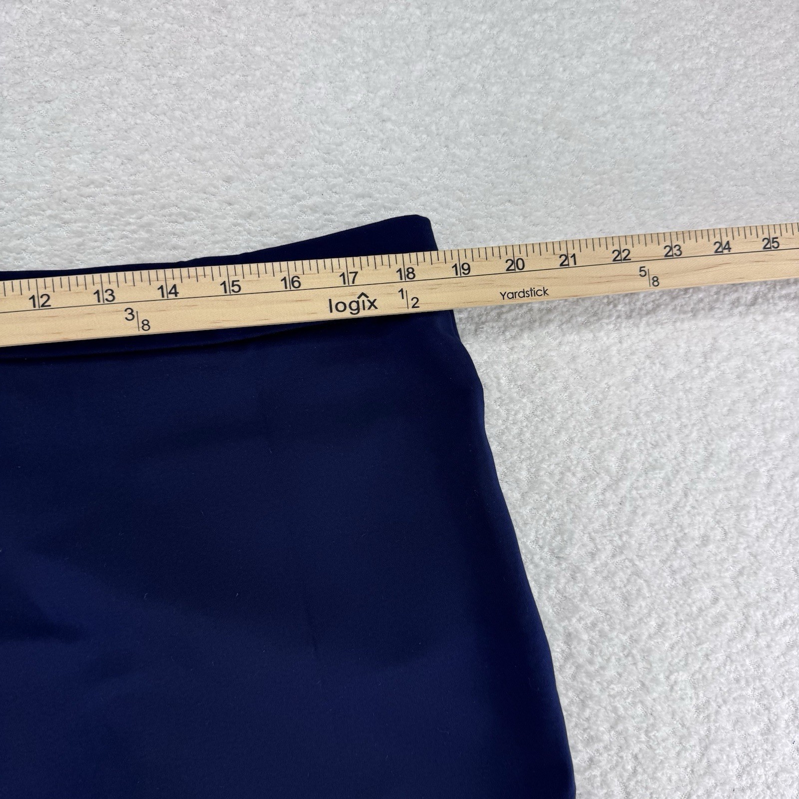 GRAVER Susan Graver Status Stretch Slim Leg Ankle Pants Size 1X Navy Blue