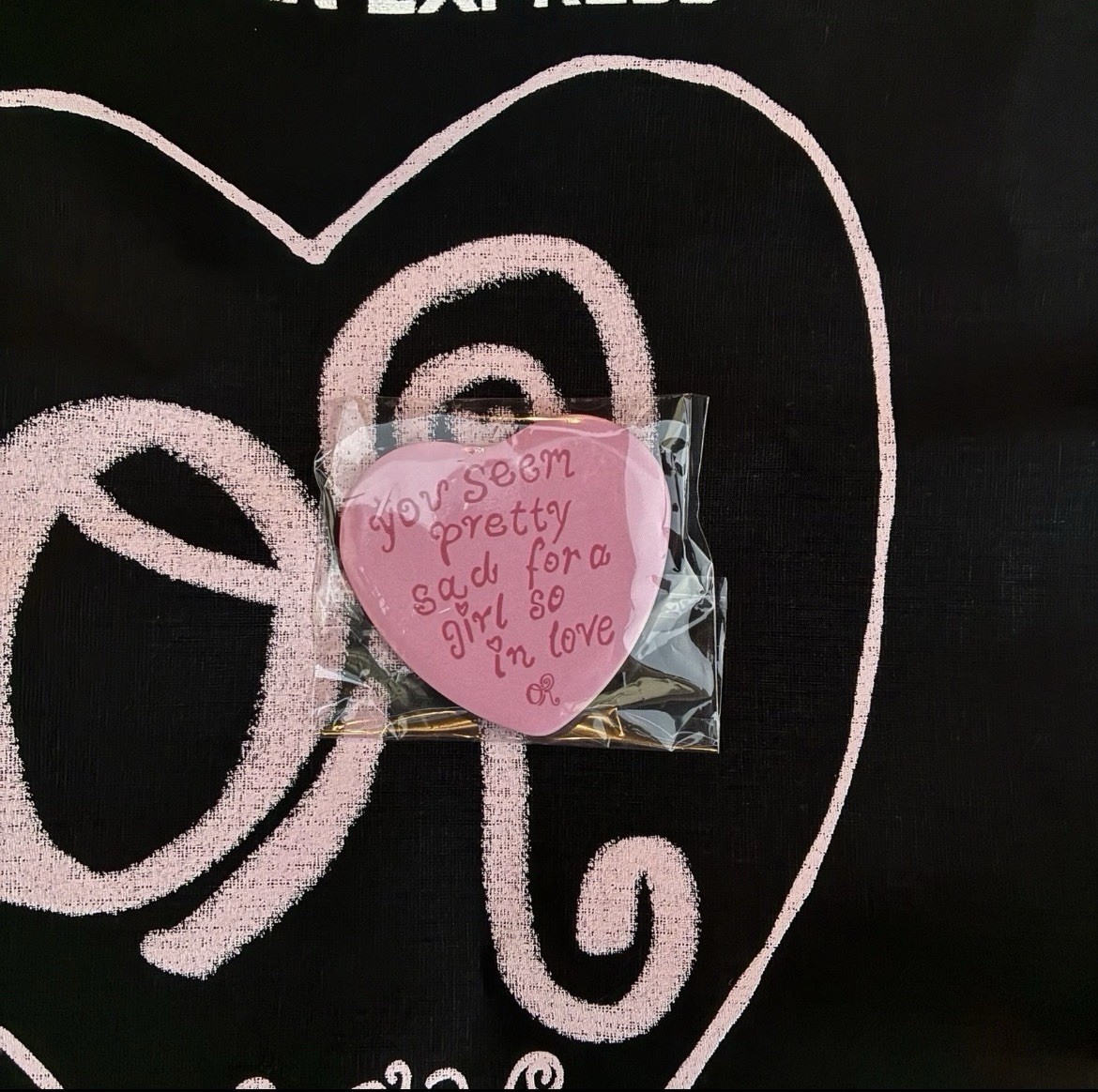 American Express Amex Los Angeles Black Graphic Print Tote Bag/HeartPin/ T-shirt