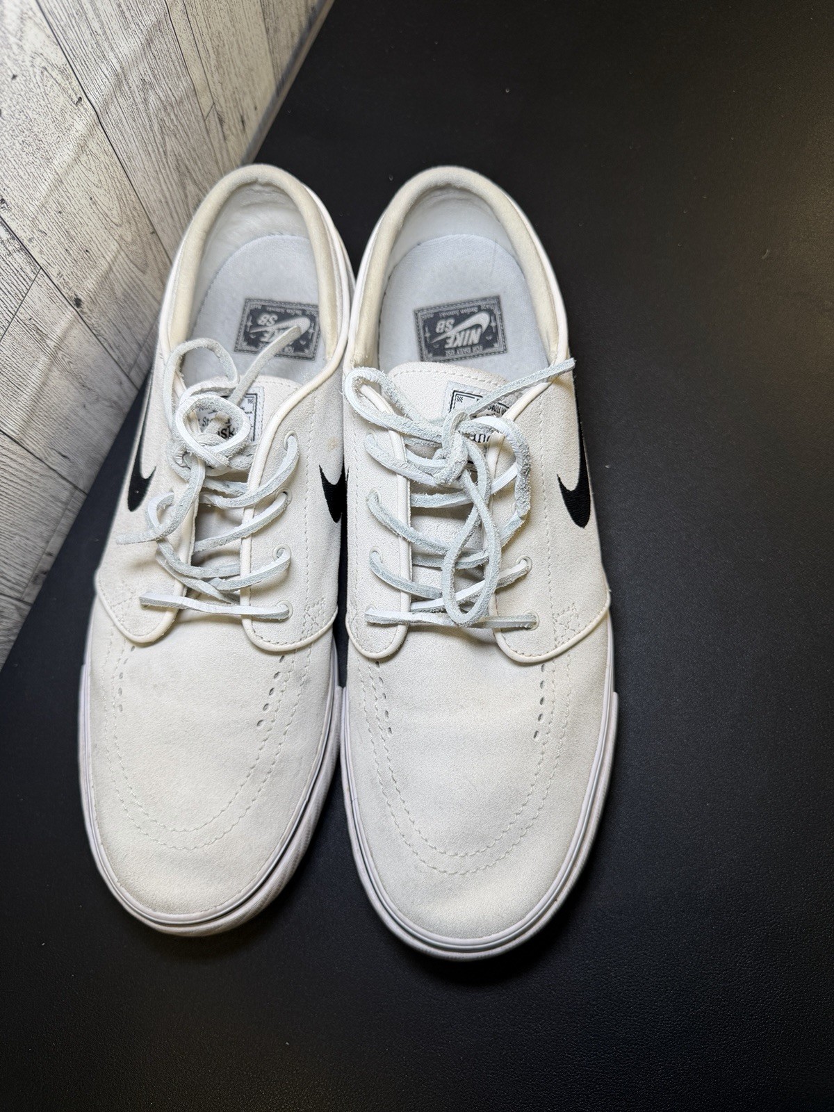 Nike SB Zoom Stefan Janoski Summit White Suede Skate Shoes 333824-109 Mens 9