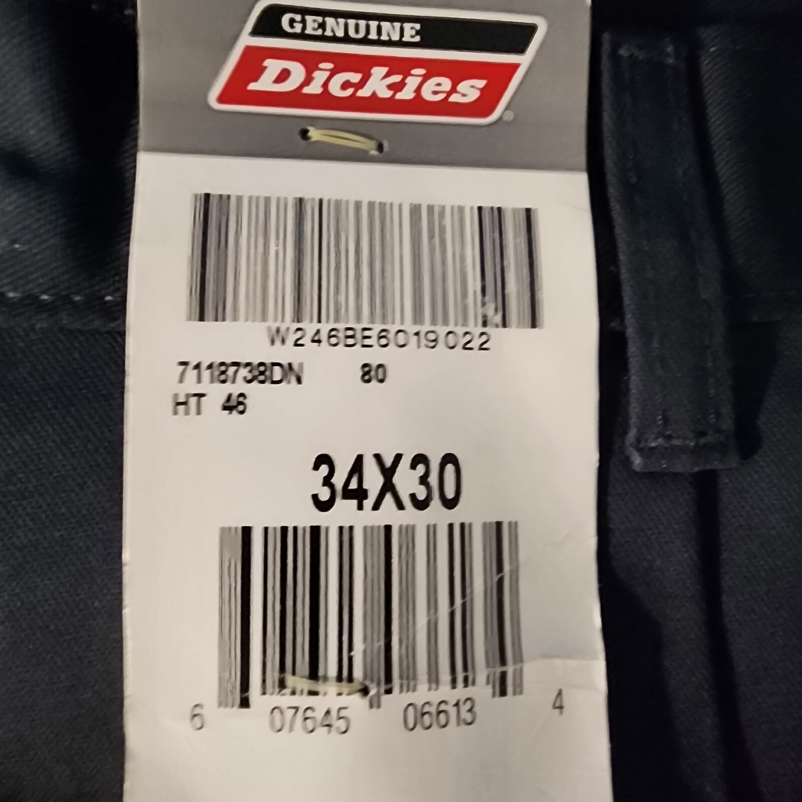 DICKIES Mens DOUBLE KNEE 7118738DN Navy Blue Work Pants 34×30 Loose Straight Leg
