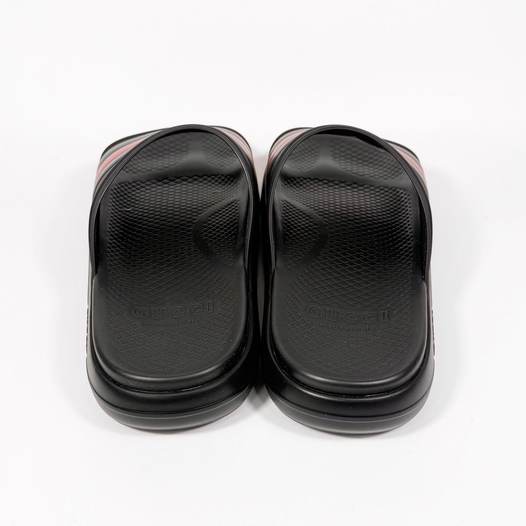 Gucci Web Rubber Pool Slide – Men’s 9.5