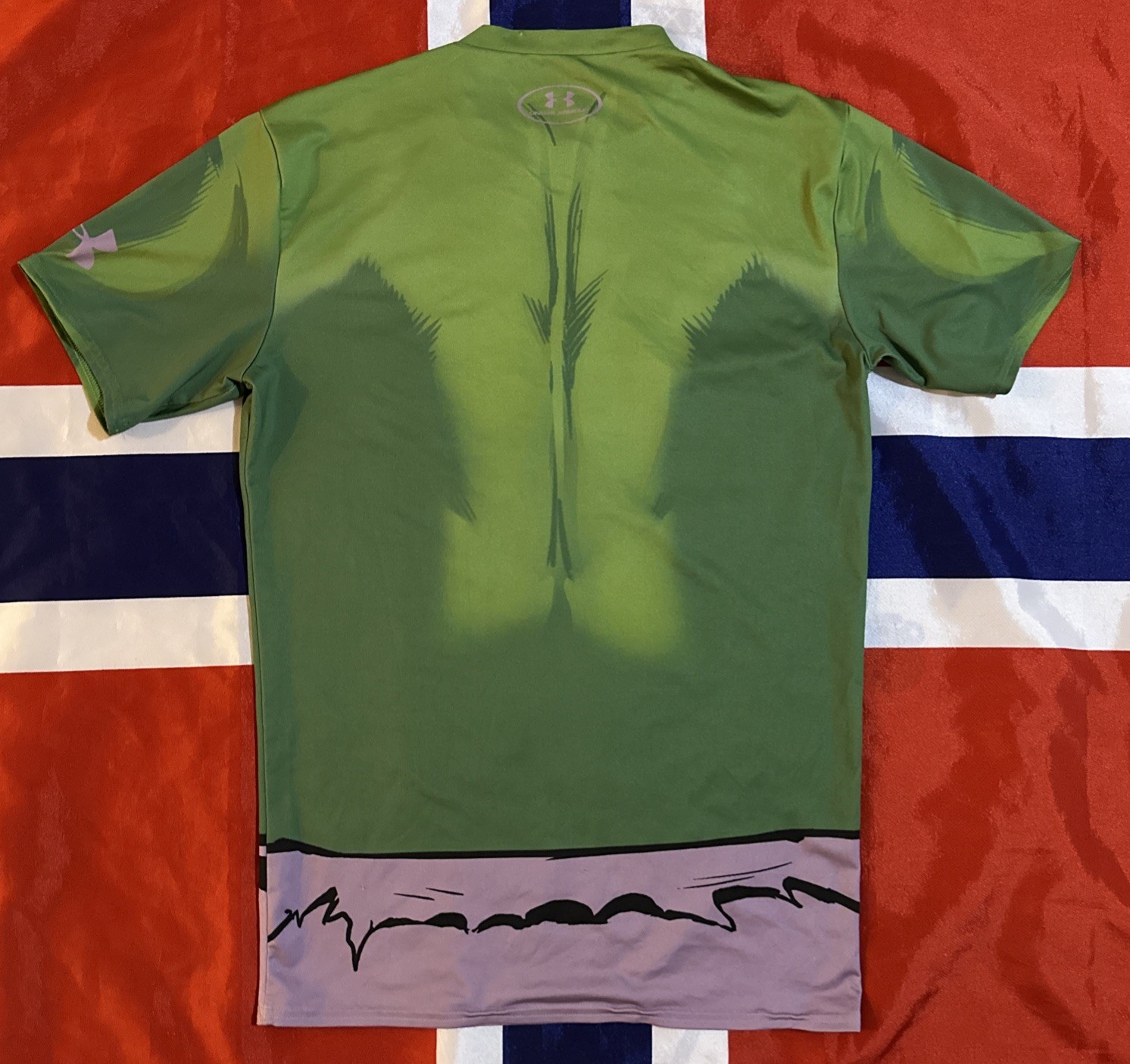 Under Armour Hulk Compression Shirt Alter Ego Mens L Marvel HeatGear Gym Tee