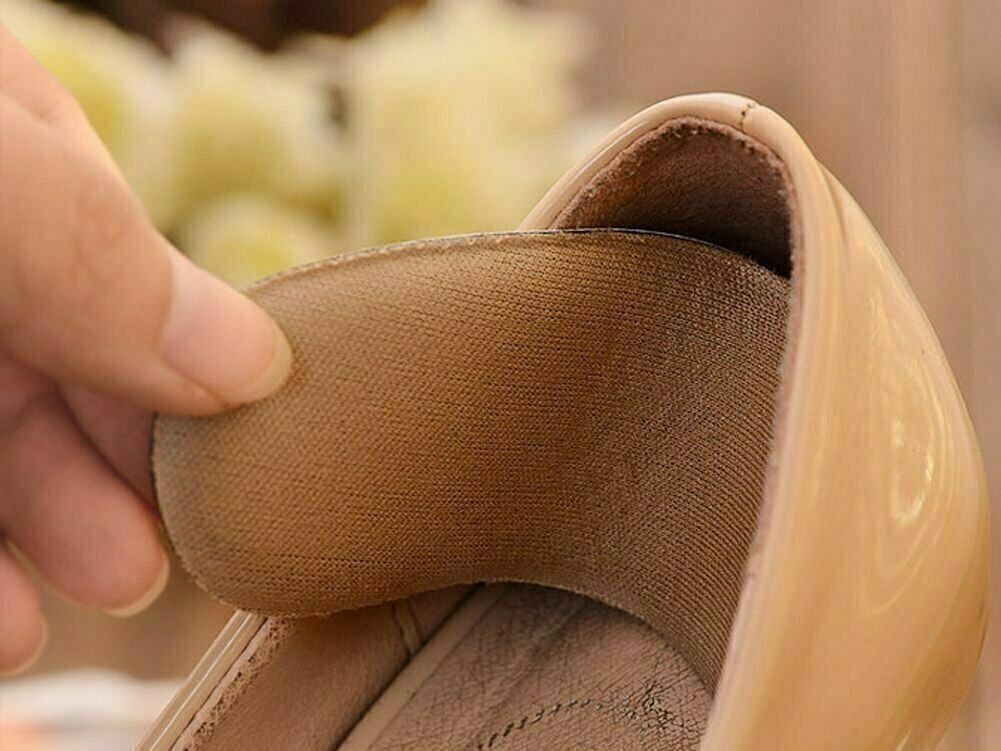 2 Pairs Fabric Shoe Pads Inserts Cushion Liner Grip Back Heel Inserts Insoles