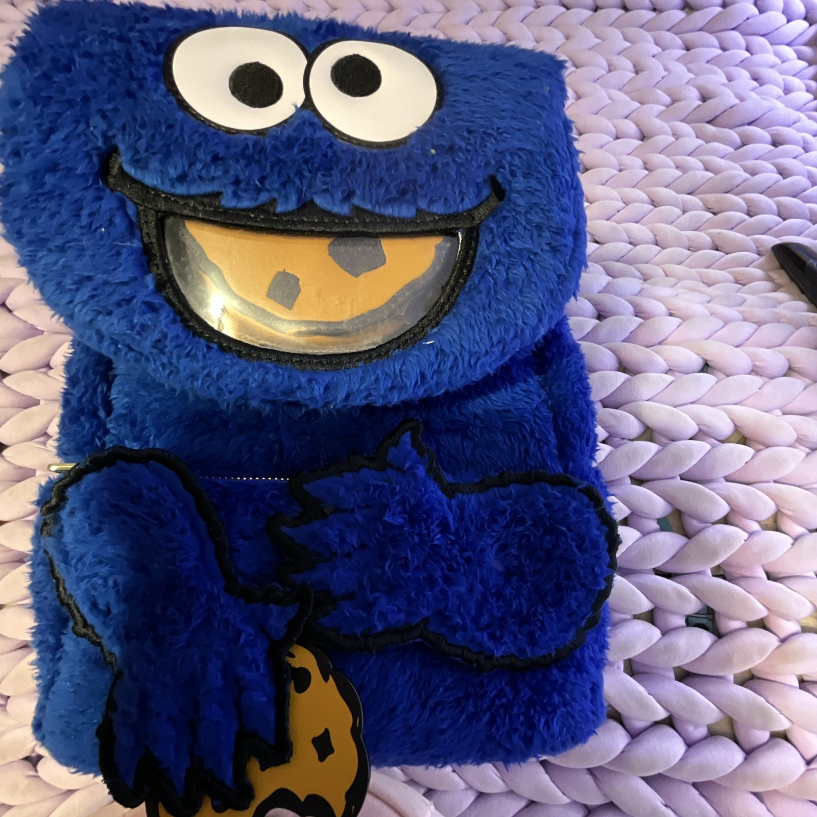 Loungefly Cookie Monster Sesame Street Mini Backpack NWT with cookie coin purse