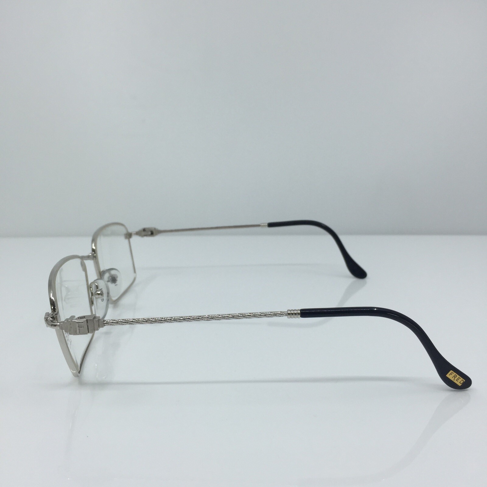 New Authentic Vintage FRED Lunettes Tropique Eyeglasses C. 002 Platine 53-20mm