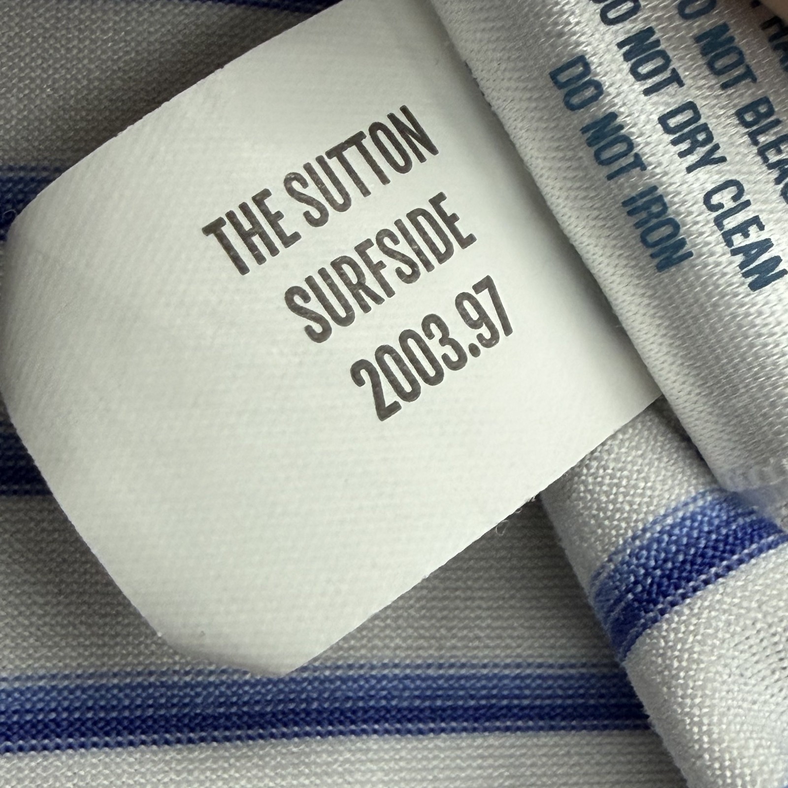 Holderness & Bourne The Sutton Surfside Polo Shirt Mens L White Blue Stripe Golf