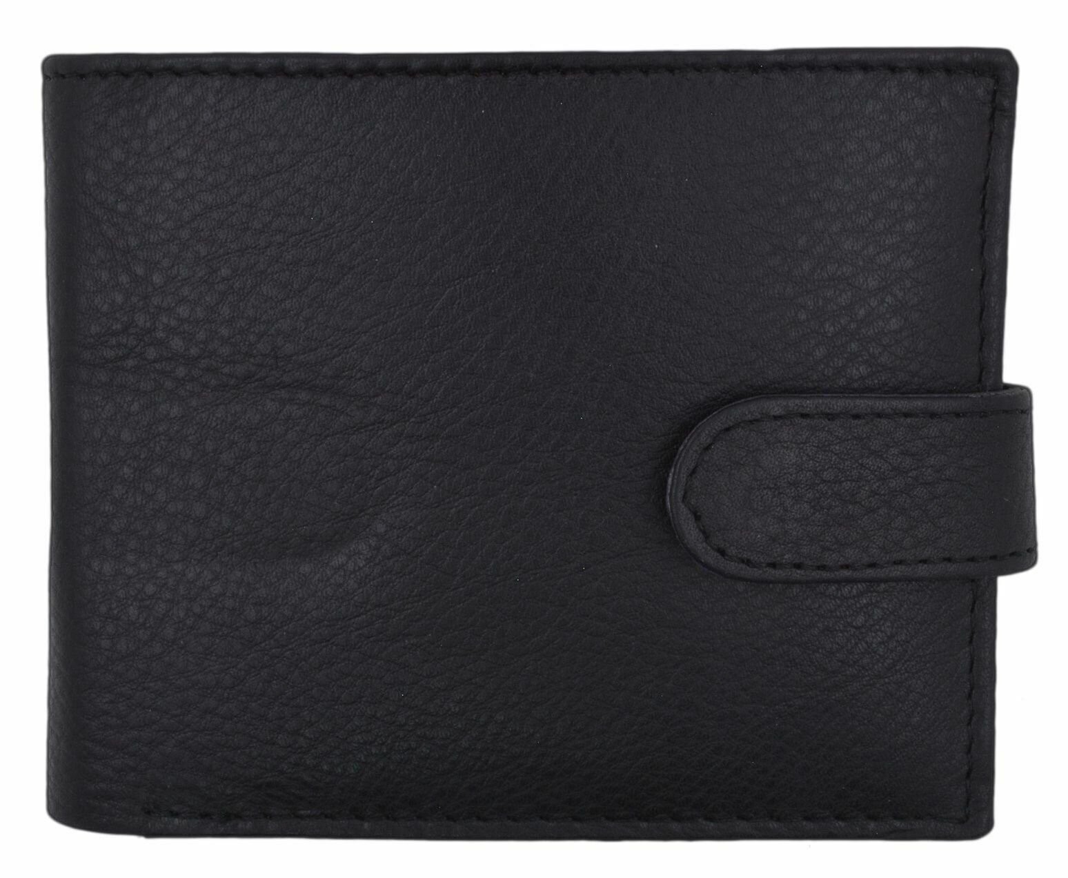 Cavelio Men’s Bifold Card ID Holder Genuine Leather Wallet with Snap Closure