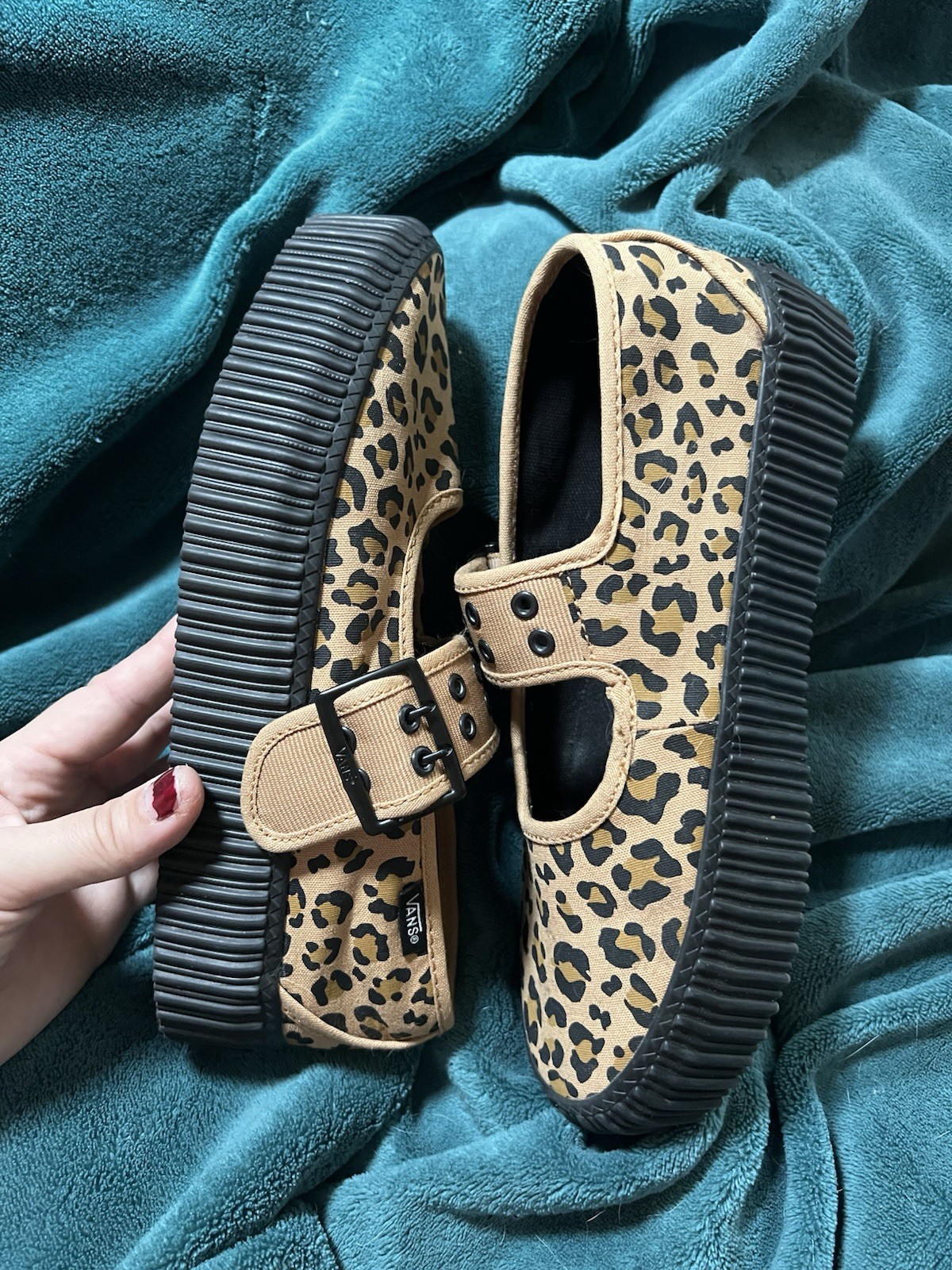 Vans Mary Jane Creeper Platform – Leopard/Black (M 6, W 7.5)