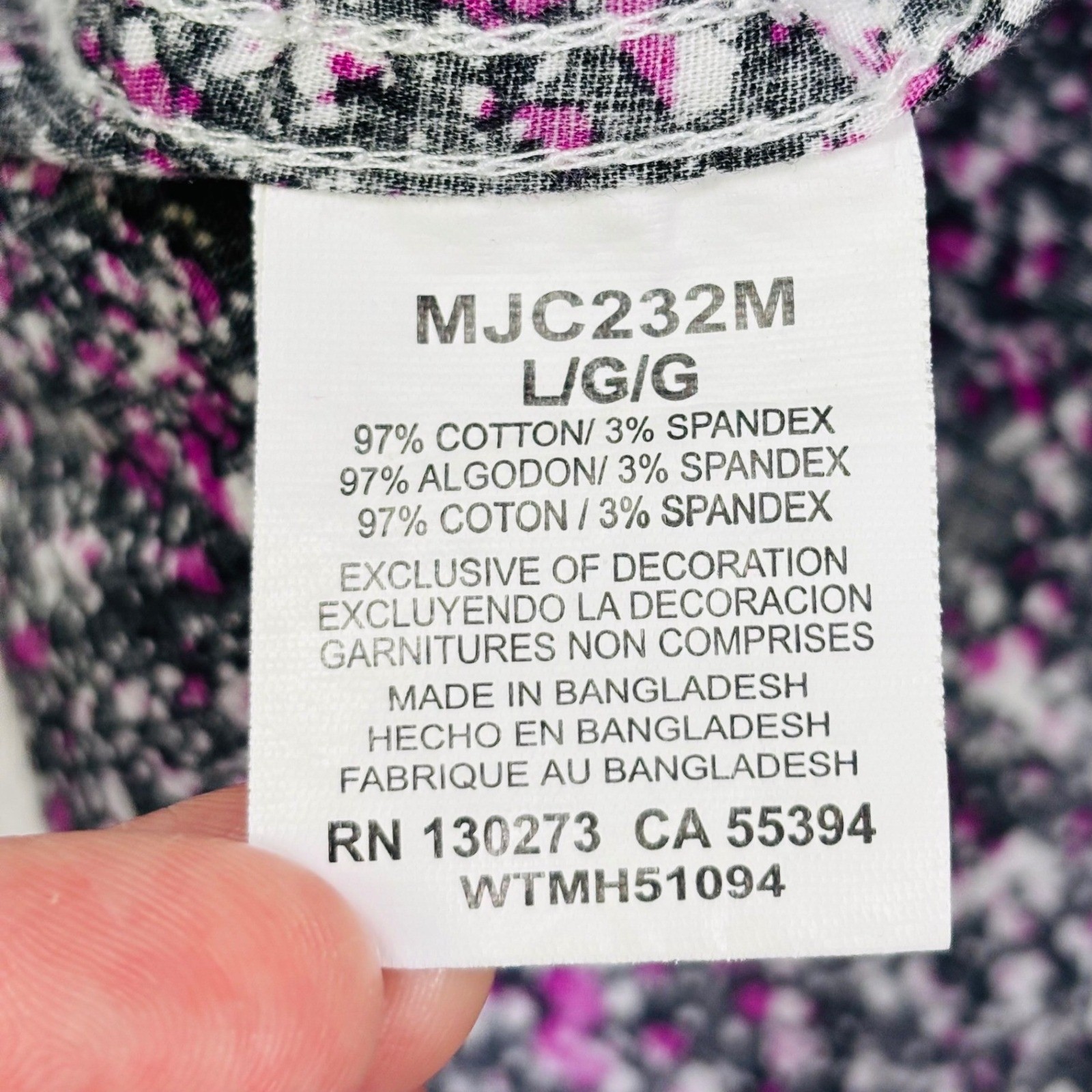 Wrangler 20X Western Shirt Men L Black Pink Paint Splatter Pearl Snap Flip Cuffs