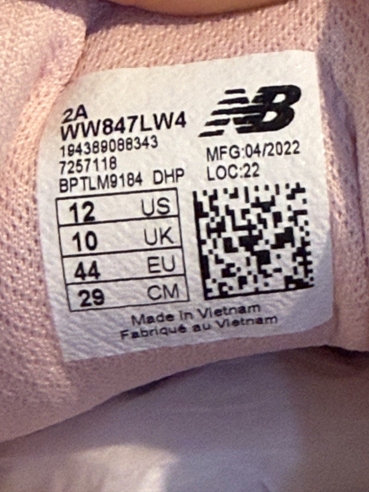 New Balance WWW847LW4 Acrtic/Silver/Peach WW847GY3 US 12 2A Walking Marche