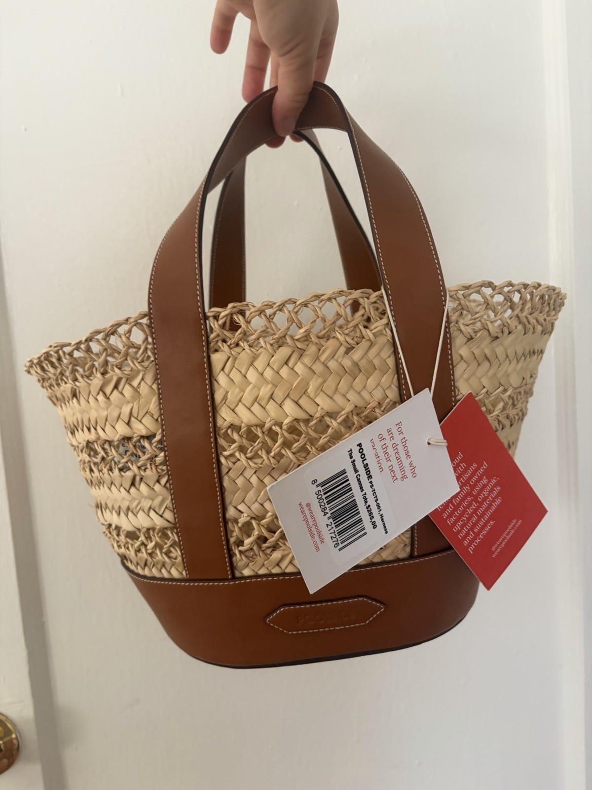 Poolside The Small Cannes Straw Tote Purse Bag