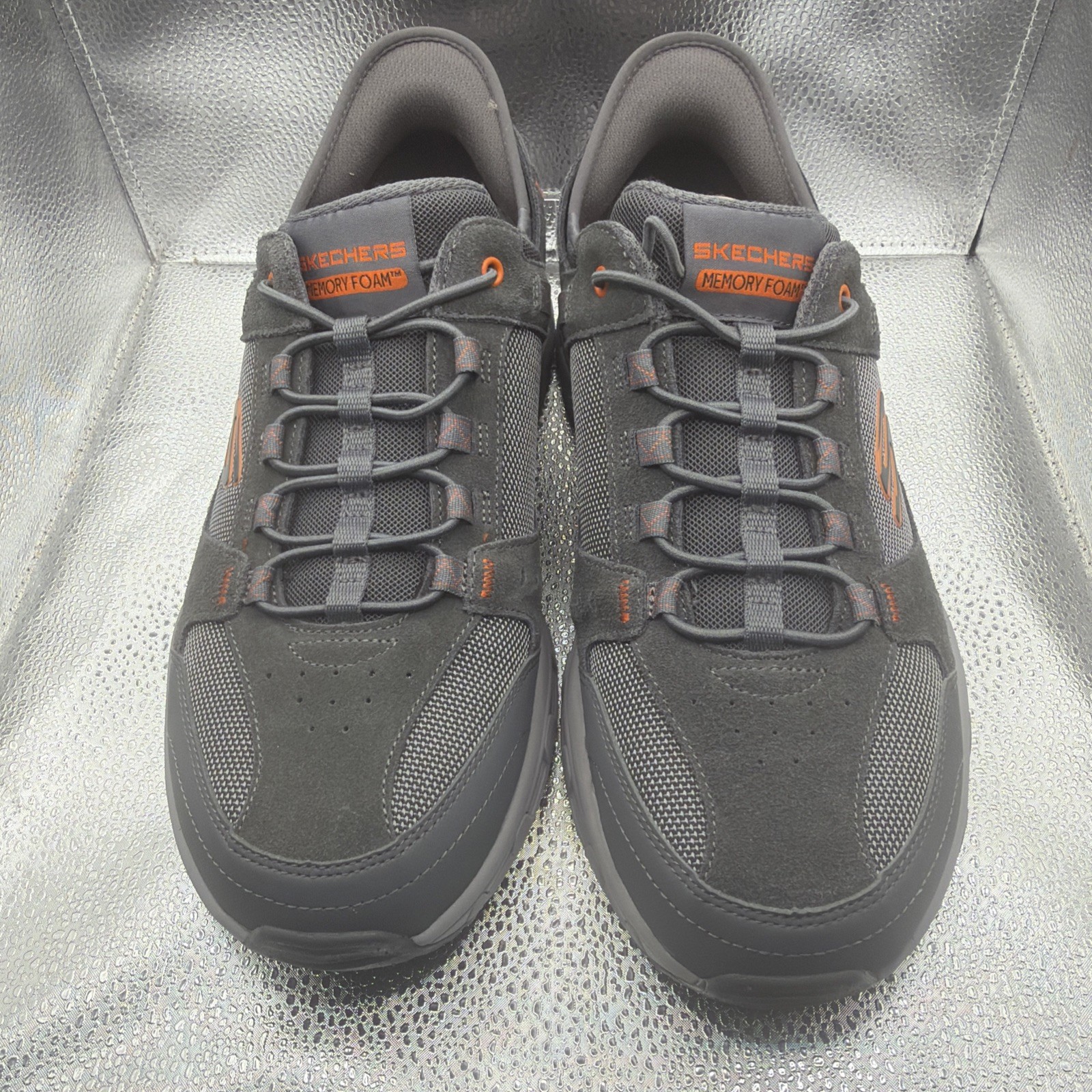 SKECHERS Slip-ins Memory Foam Men’s12 Sneakers Gray Orange