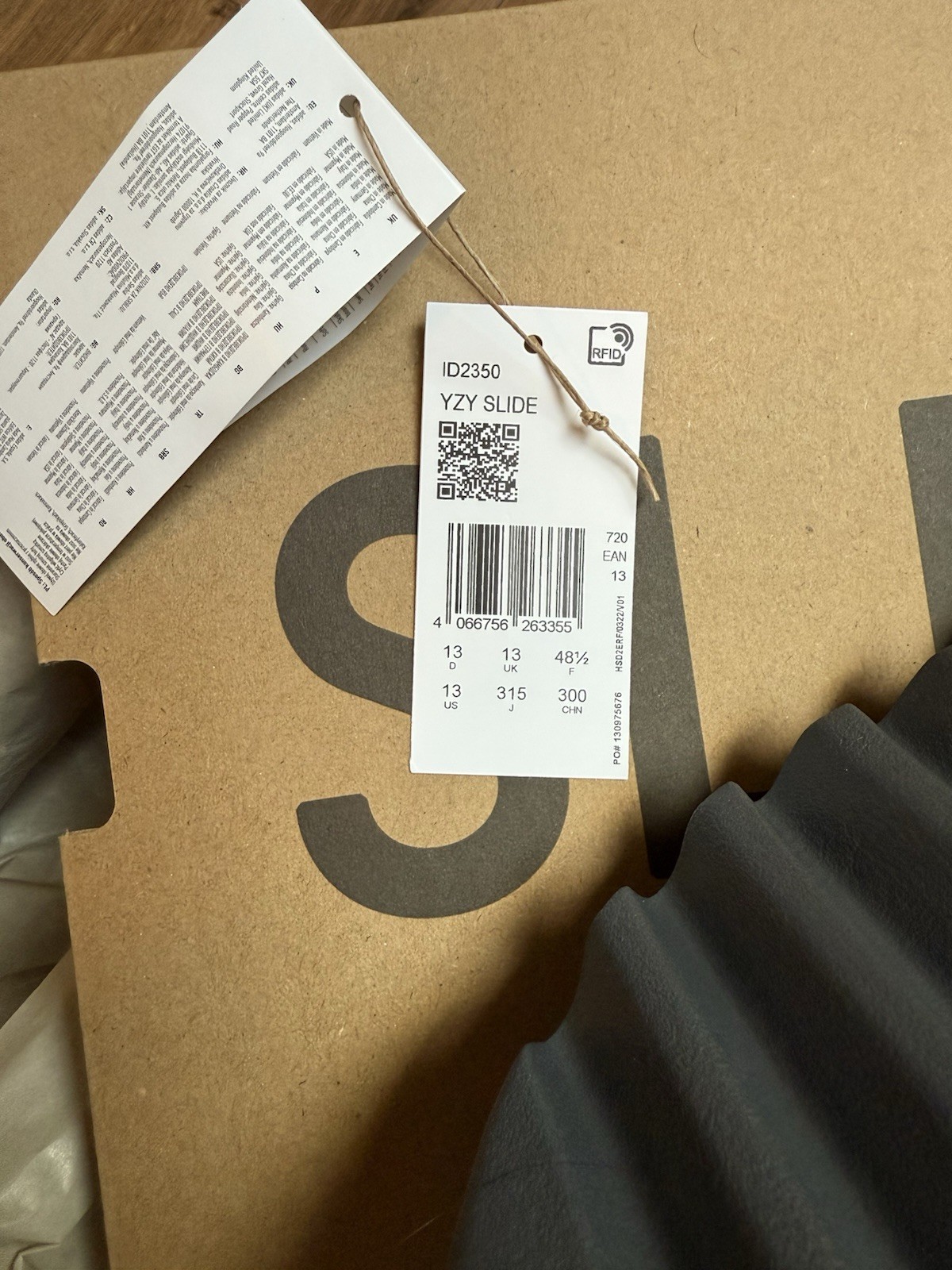 Adidas Yeezy Slide Slate Grey ID2350 EU 48.5 | US 13