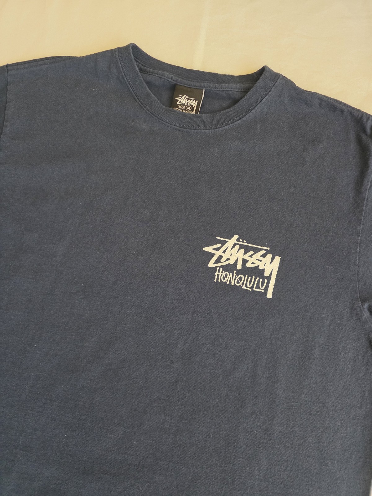 Stussy Honolulu Chapter T-shirt NAVY MEDIUM Gently Used