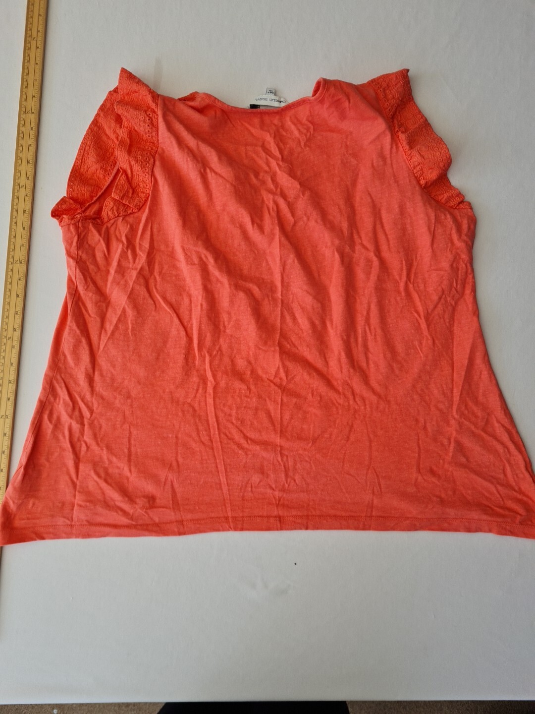 Ladies Top Capsule Size 24 Coral Embroidered Accents 29223